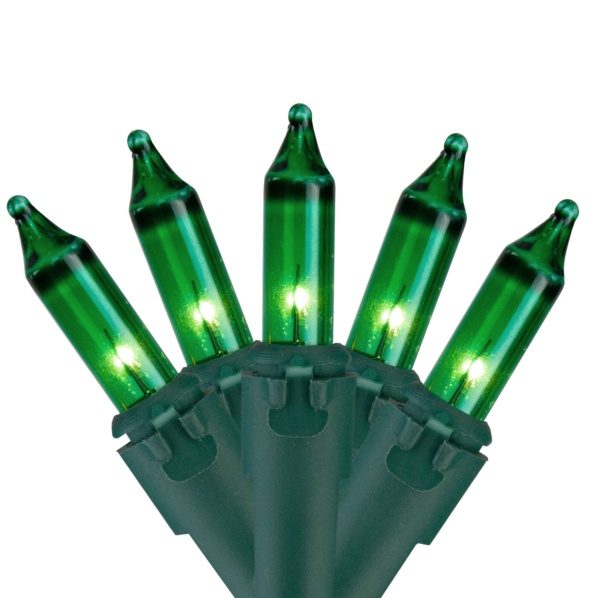 50ct. Mini Christmas String Lights with Green Wire