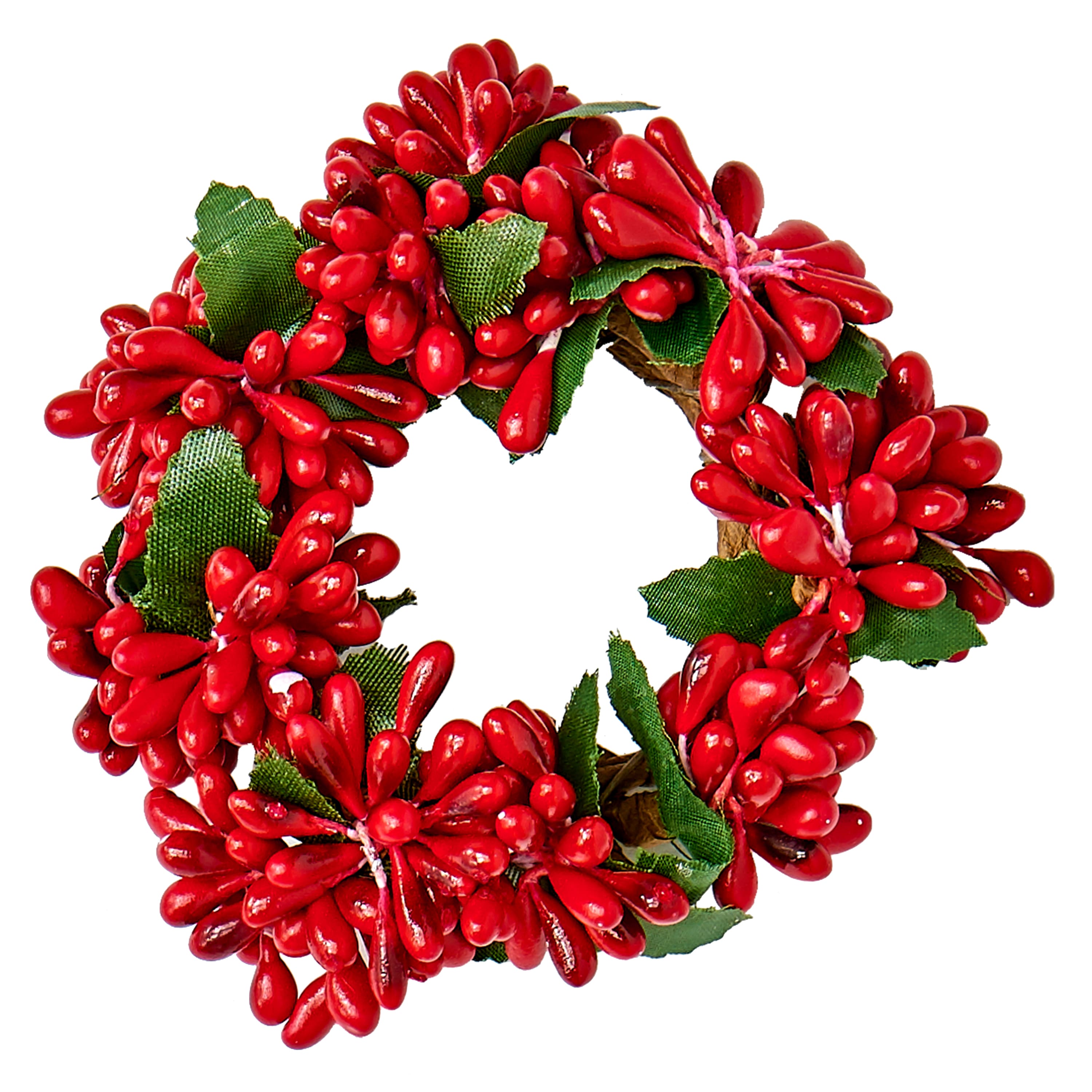 1.5" Red Christmas Seed Candle Ring, 2ct.