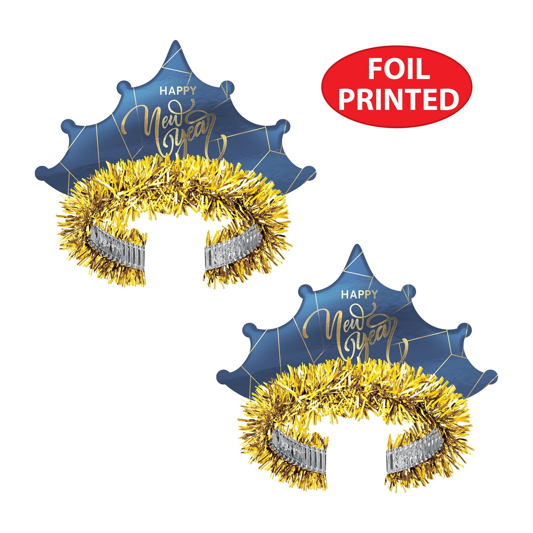 Beistle Adult Midnight Blue New Year Tiaras, 50ct.