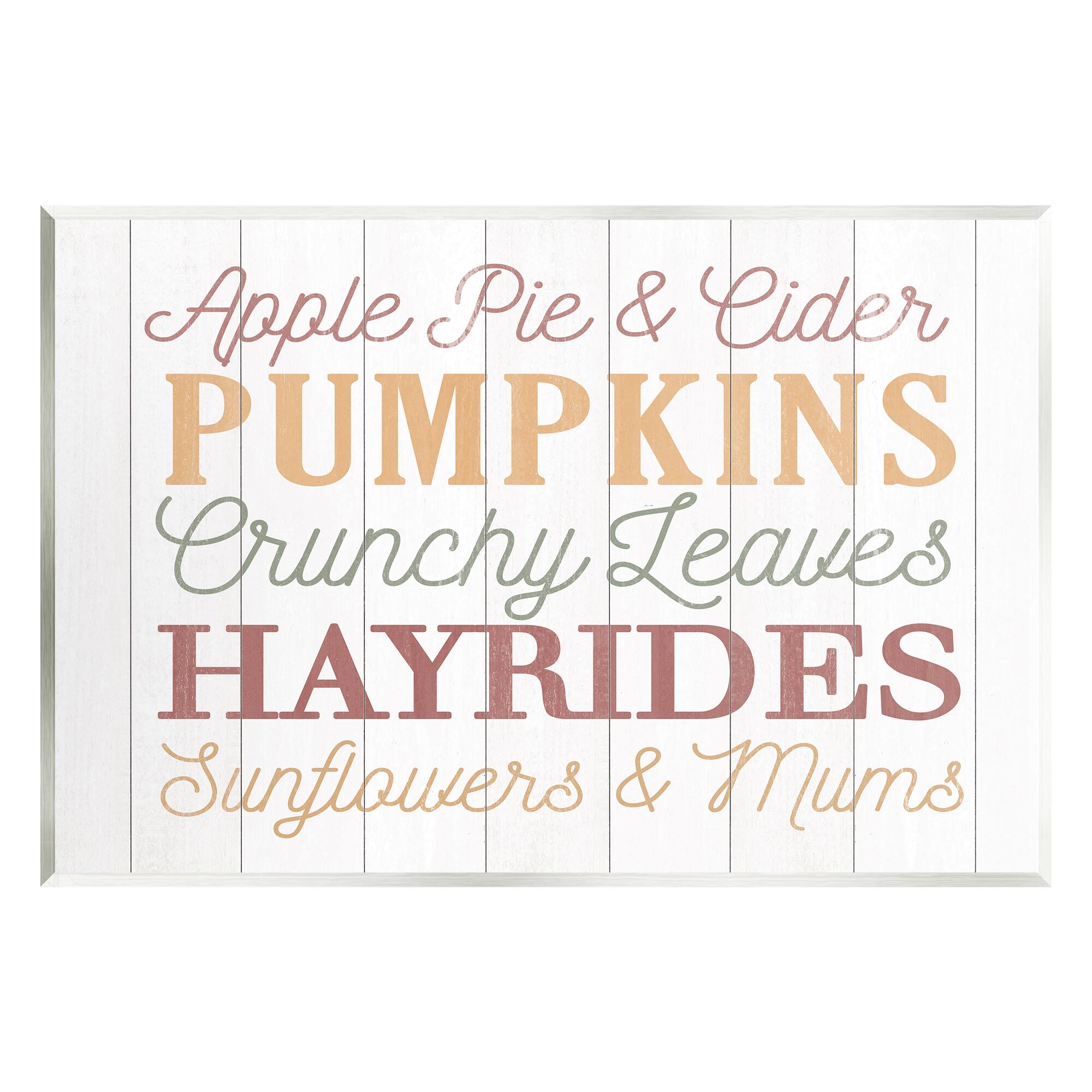 Stupell Industries Autumnal Fun Activities List Wall Plaque Art