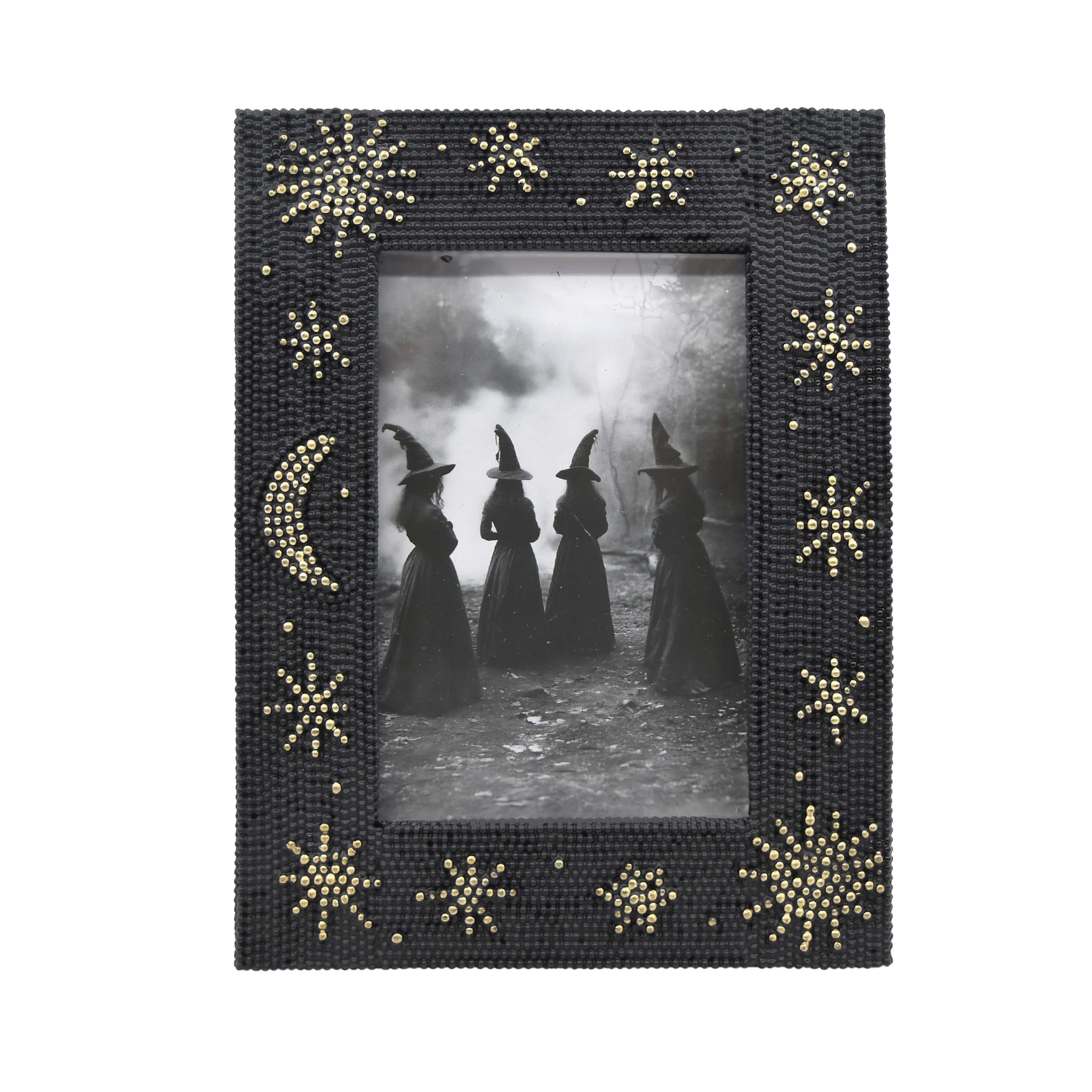 4" x 6" Black & Gold Celestial Bead Tabletop Frame by Ashland®