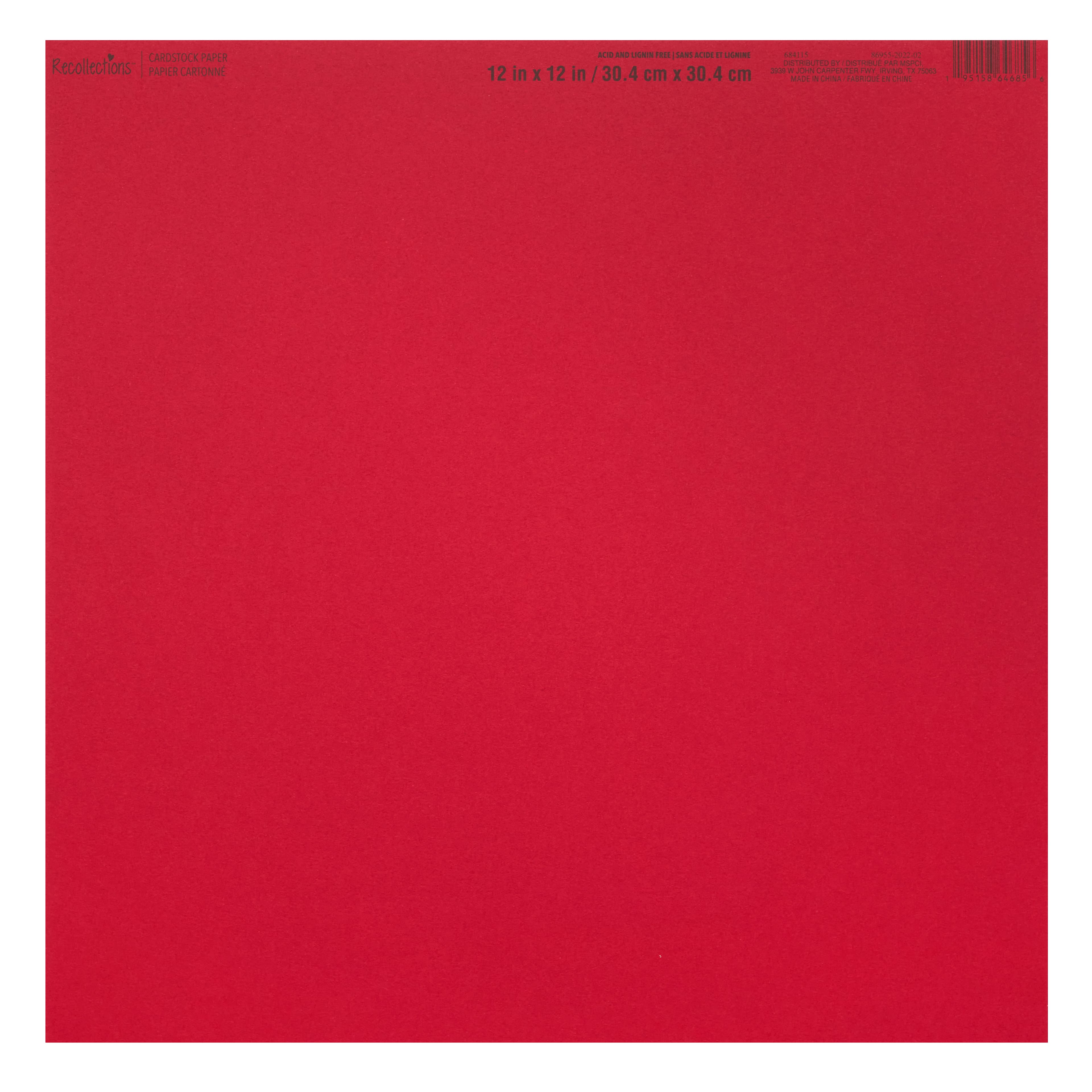 60 Pack: Smooth Solid Cardstock Paper by Recollections™, 12" x 12"