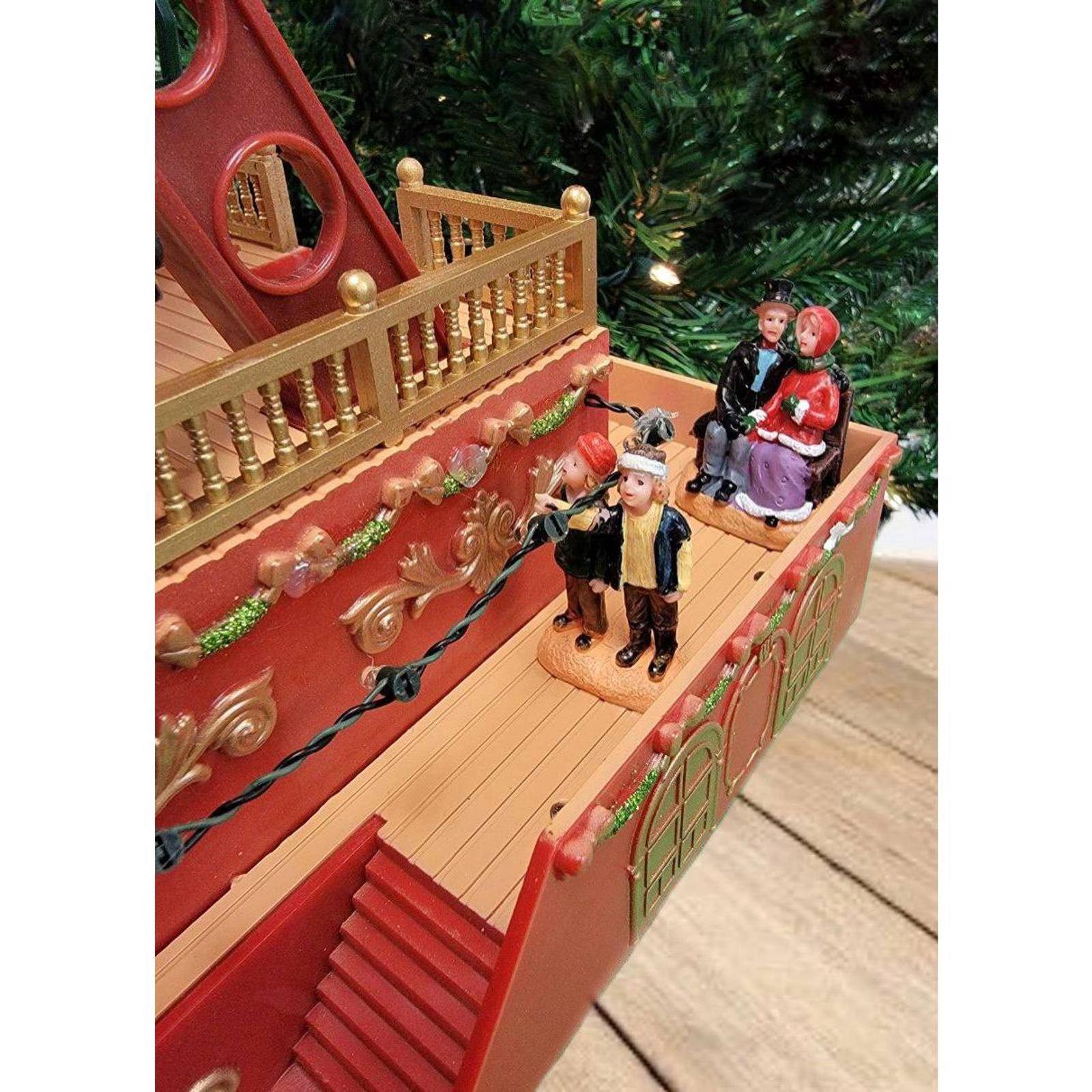 Wizardi 20" Christmas Village Animated Ferris Wheel with Santa