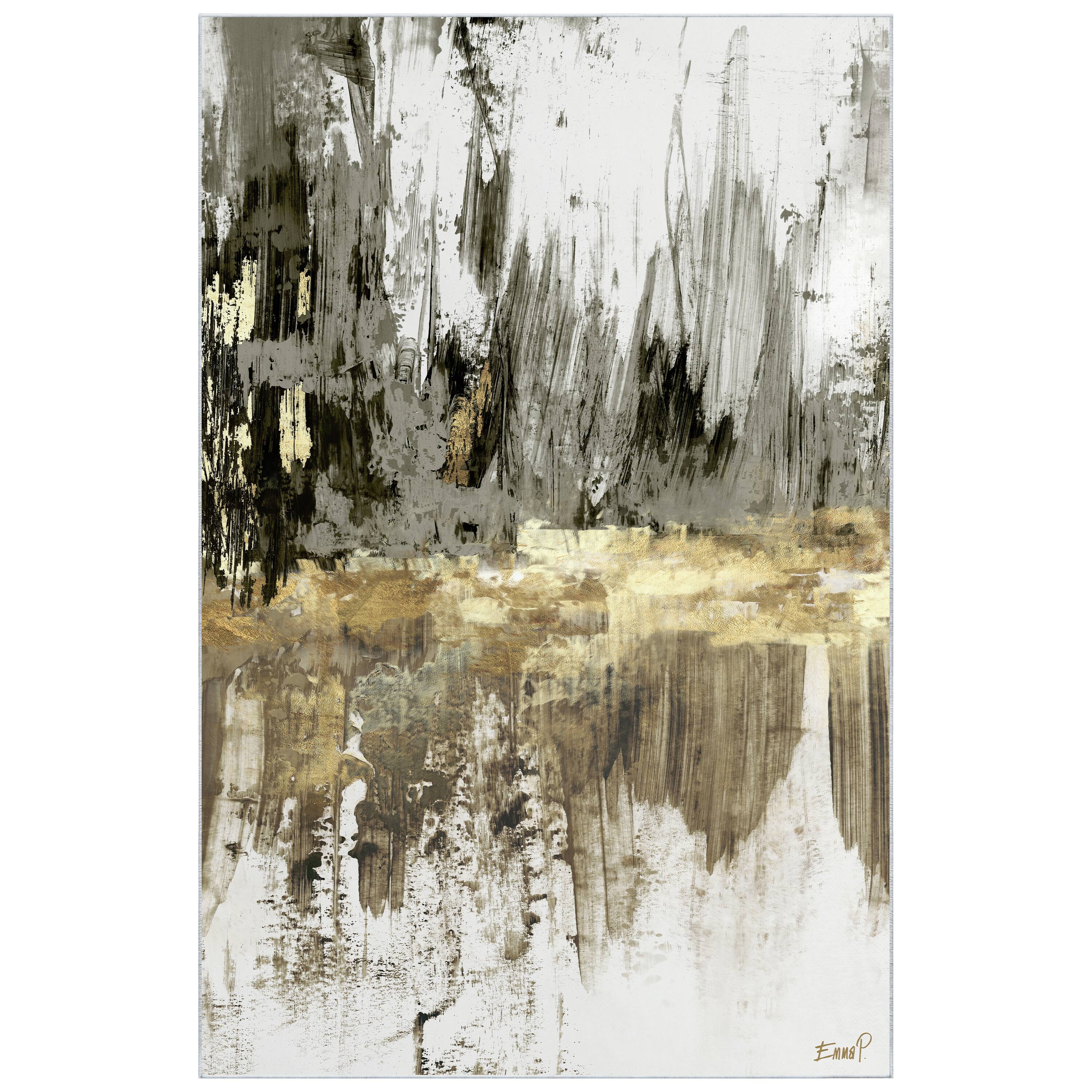 Empire Art Direct 5ft. x 7.5ft. Modern City Scape Reflection II B Tapis D'Art Abstract Area Rug