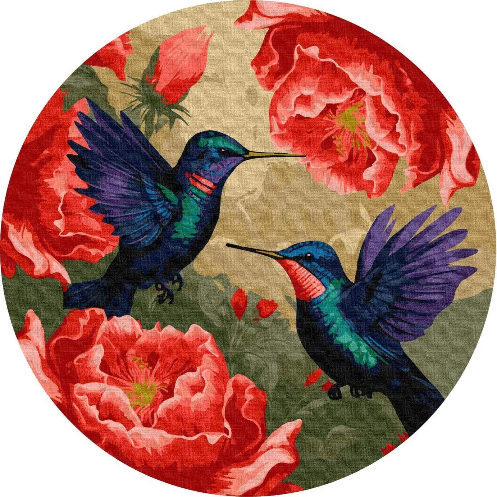 Ideyka Colorful Hummingbirds Painting by Numbers Kit