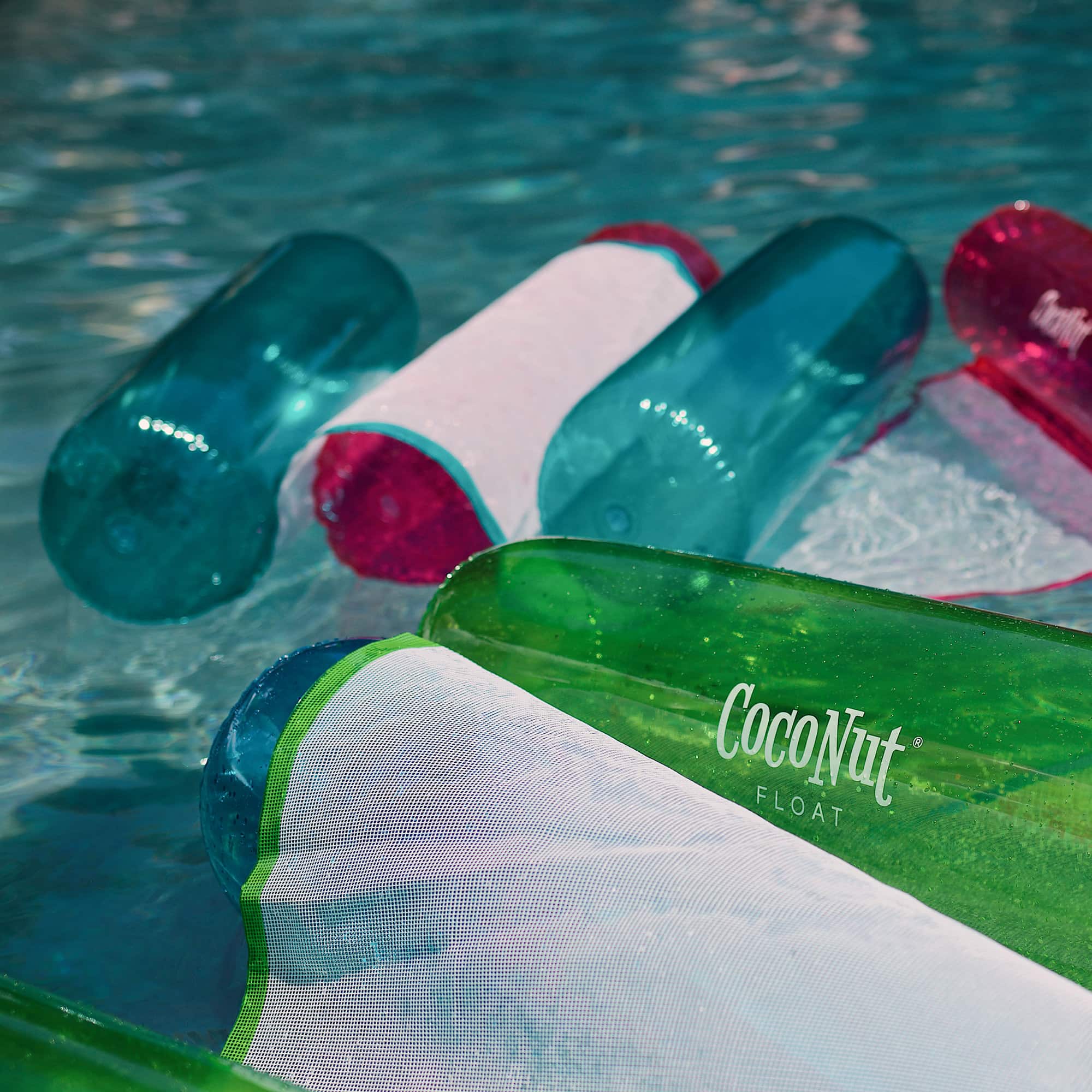 CocoNut Float 4ft. Aqua Glitter Hammock Pool Lounger