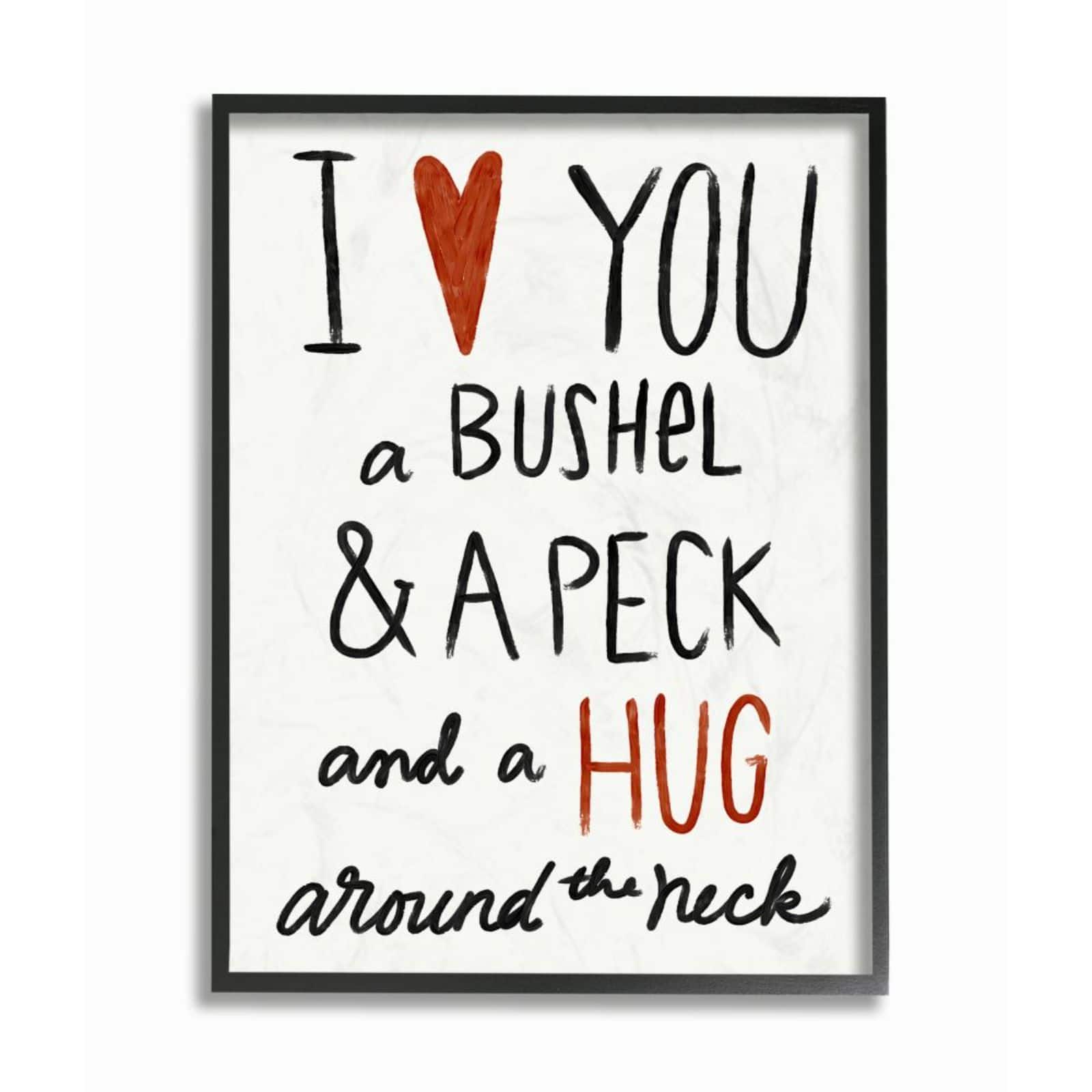 Stupell Industries Bushel & A Peck with Black Frame Wall Accent