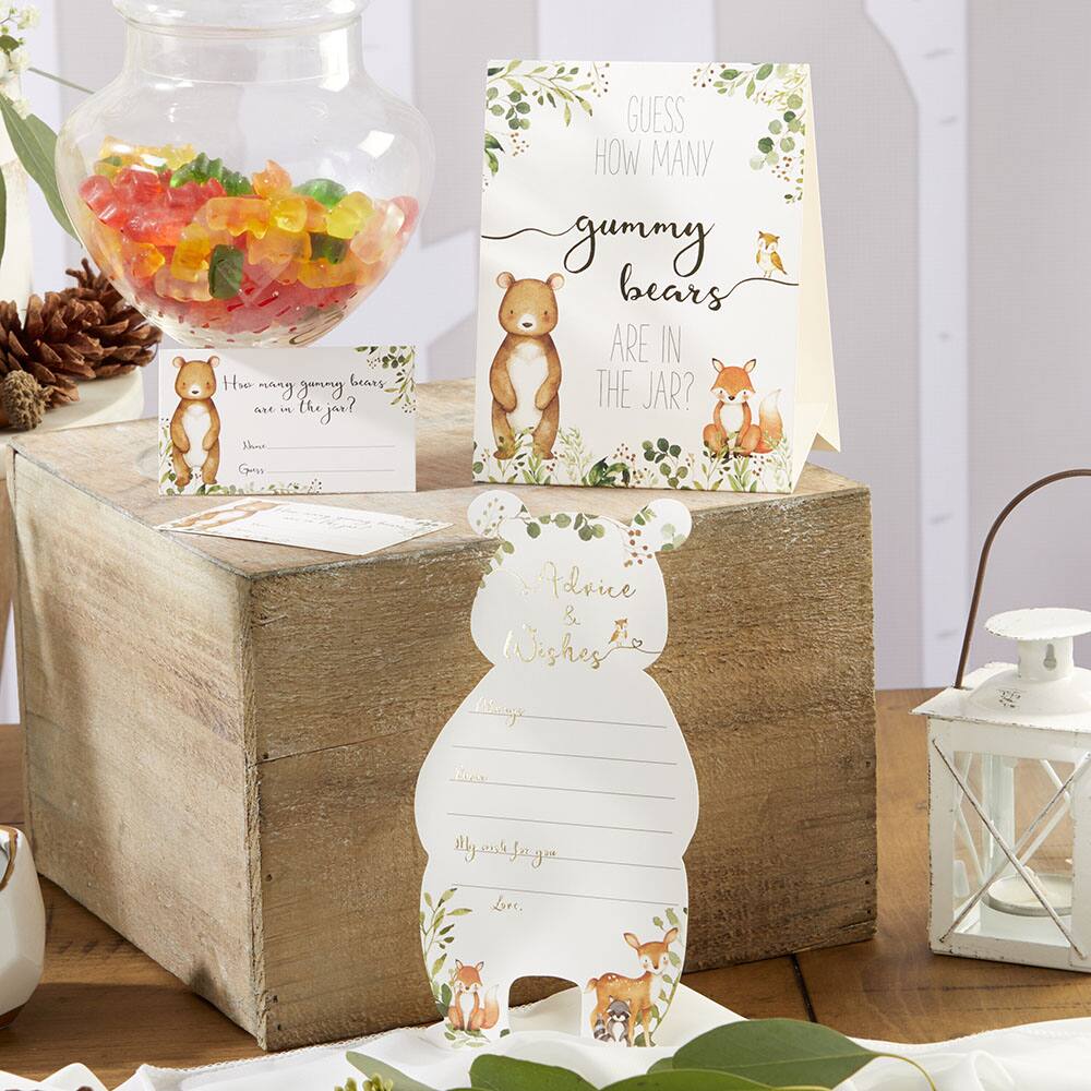 Kate Aspen® Woodland Baby Advice Card & Baby Shower Game Set