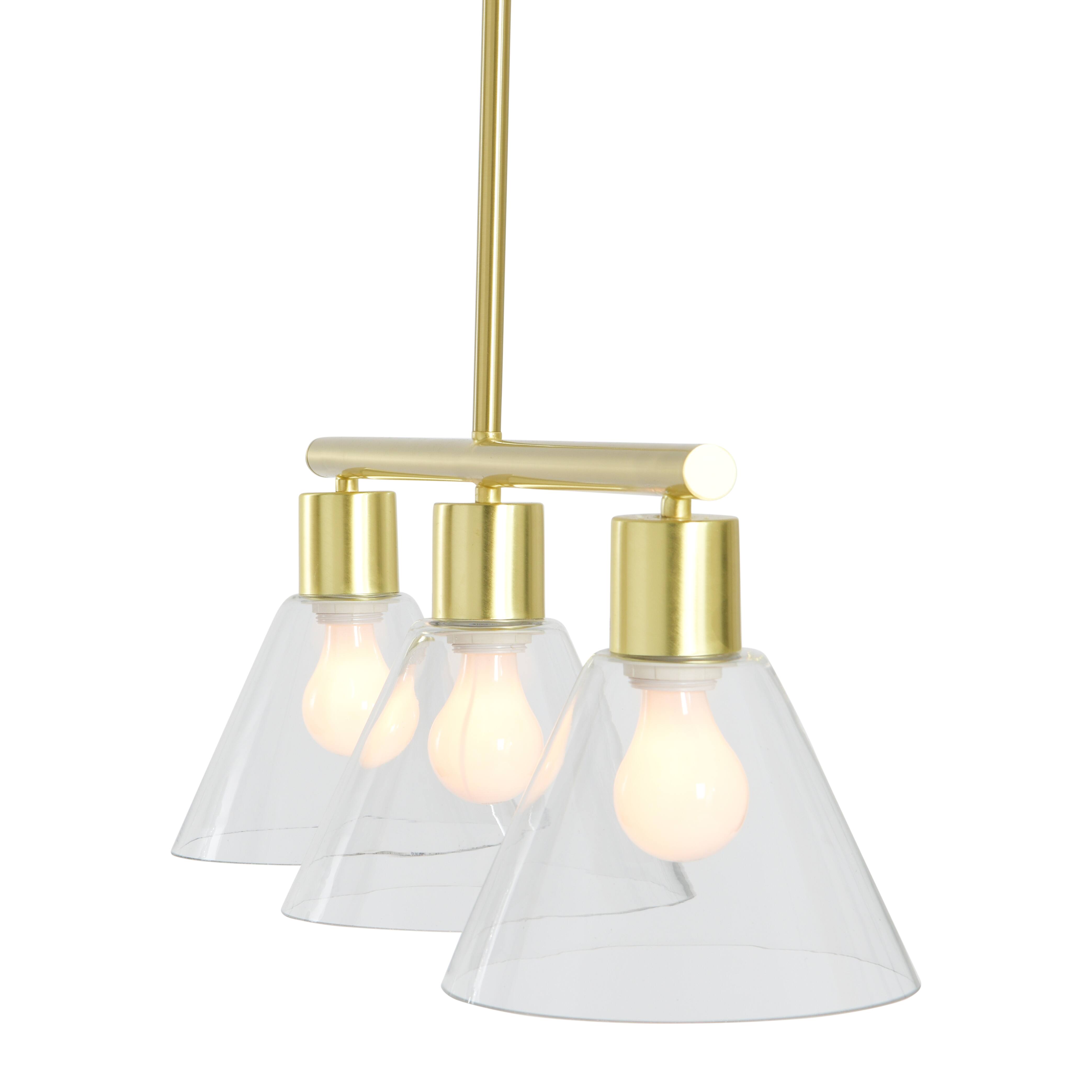 Hello Honey® Brushed Gold Modern Linear Ceiling Light