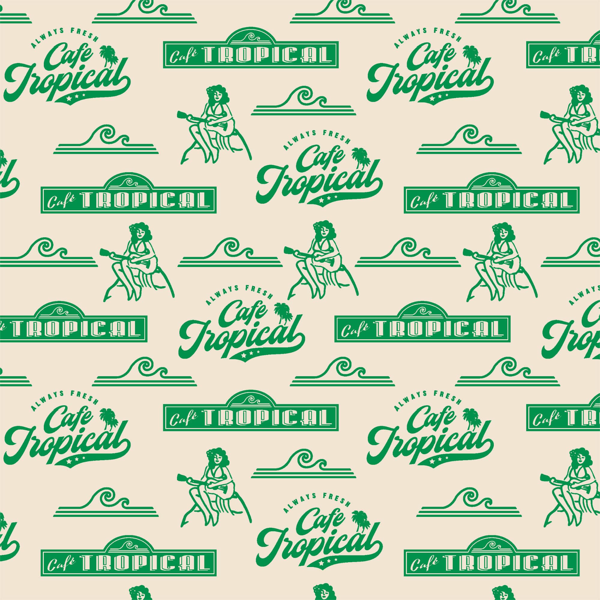 Schitt's Creek® Café Tropical Cotton Fabric