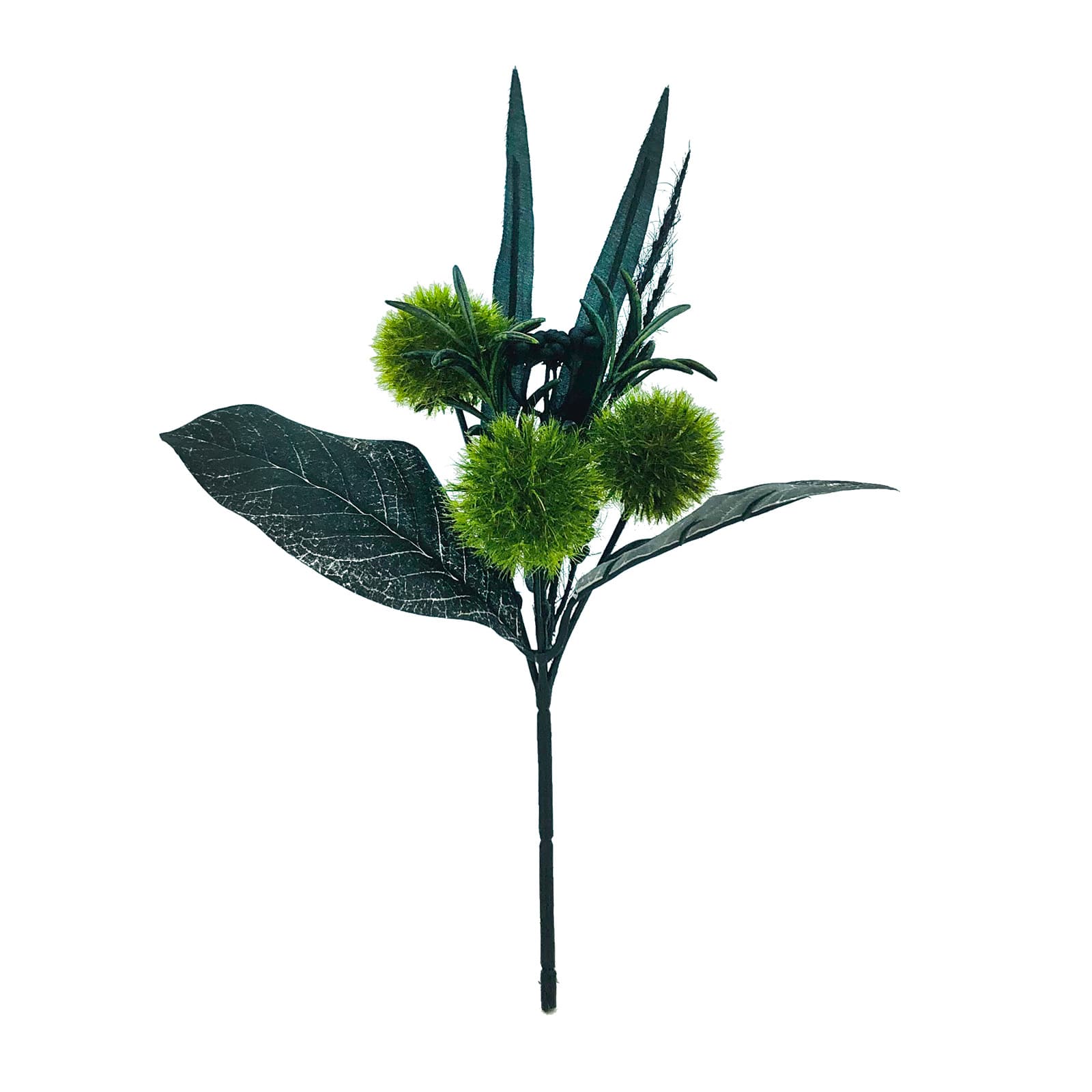 9" Black & Green Magnolia Leaf & Ball Pick by Ashland®
