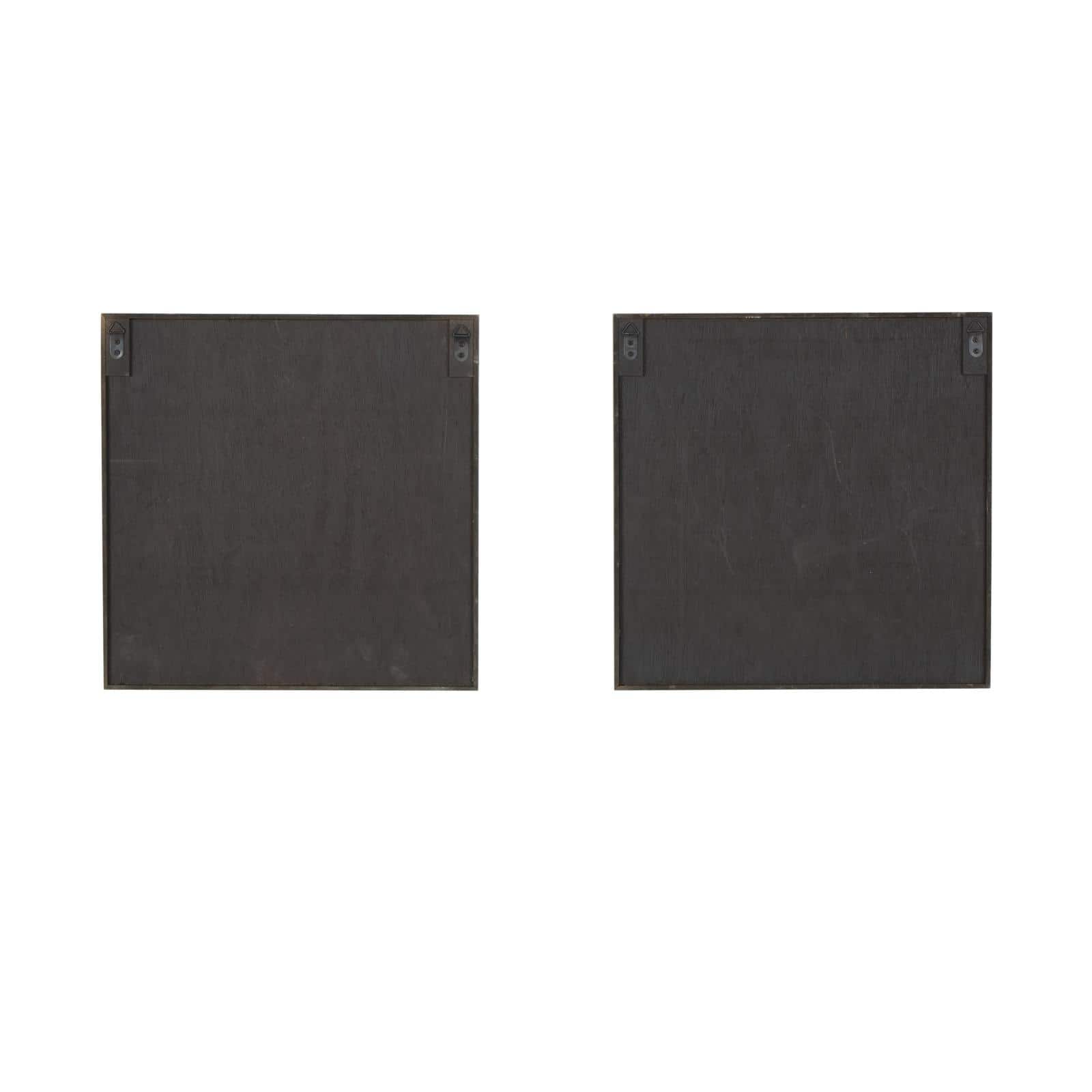 16" x 16" White & Black Geometric 3D Cube Grid Wall Décor Set