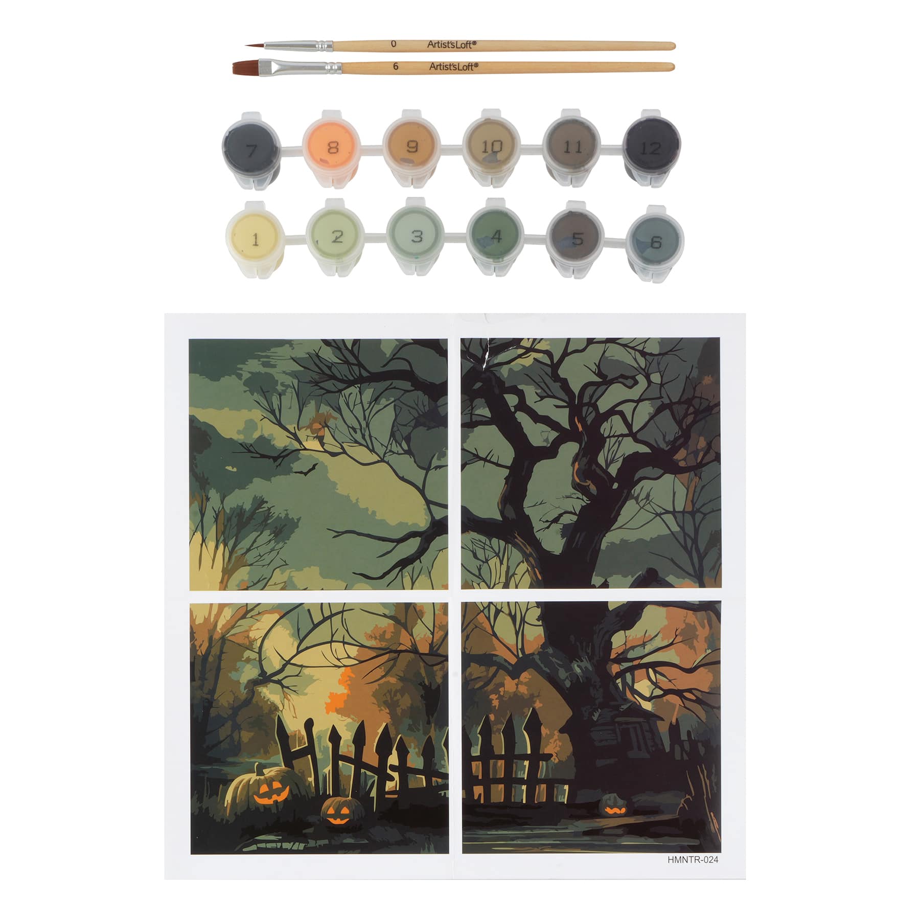 Halloween Tree Paint-by-Number Gallery Mini Kit by Artist's Loft®