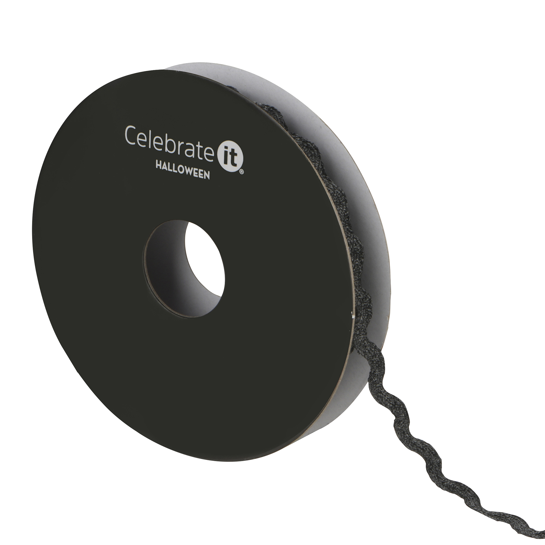 3/8" x 4yd. Black Metallic Rick Rack Ribbon by Celebrate It®