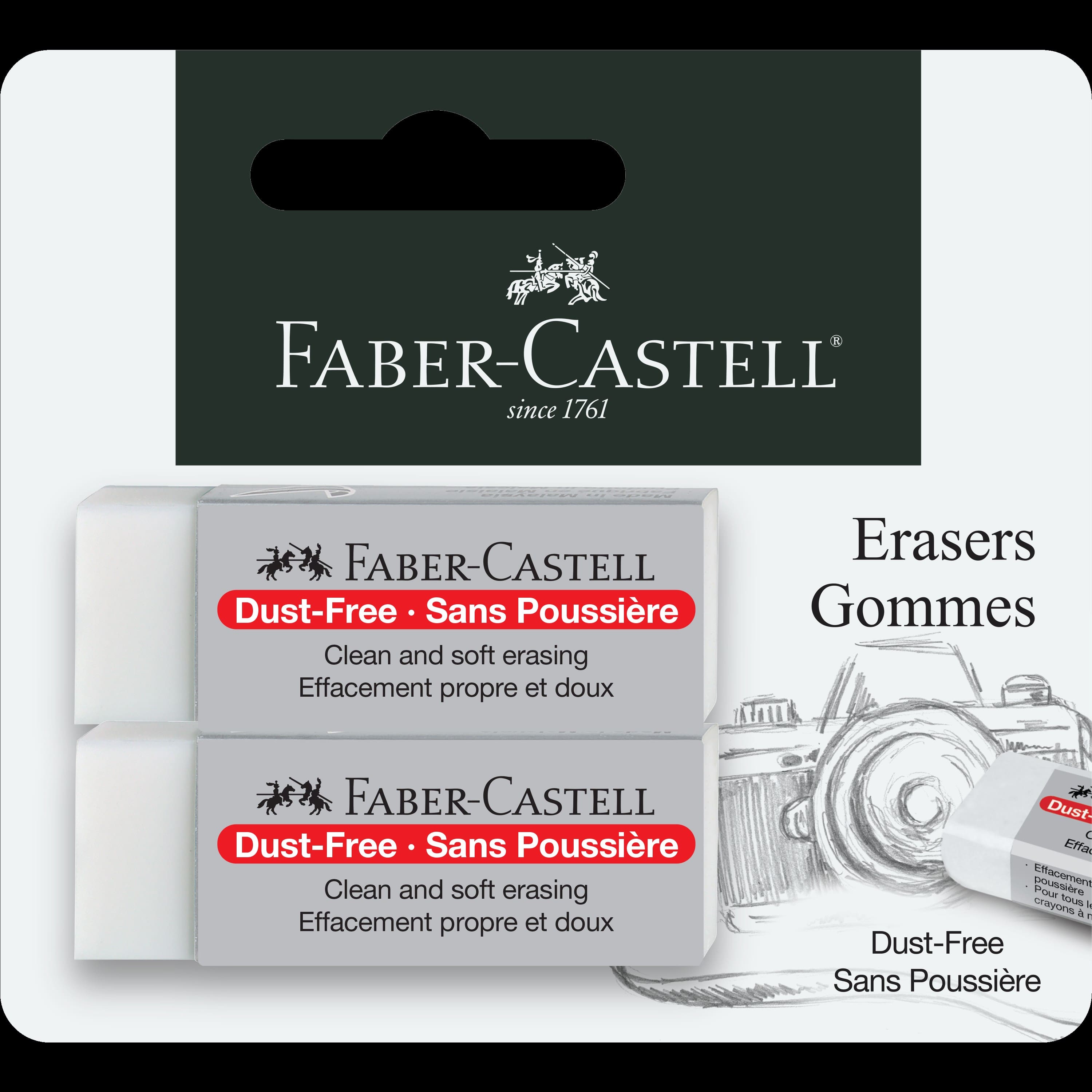 Faber-Castell® Dust-Free Vinyl Erasers, 2ct.