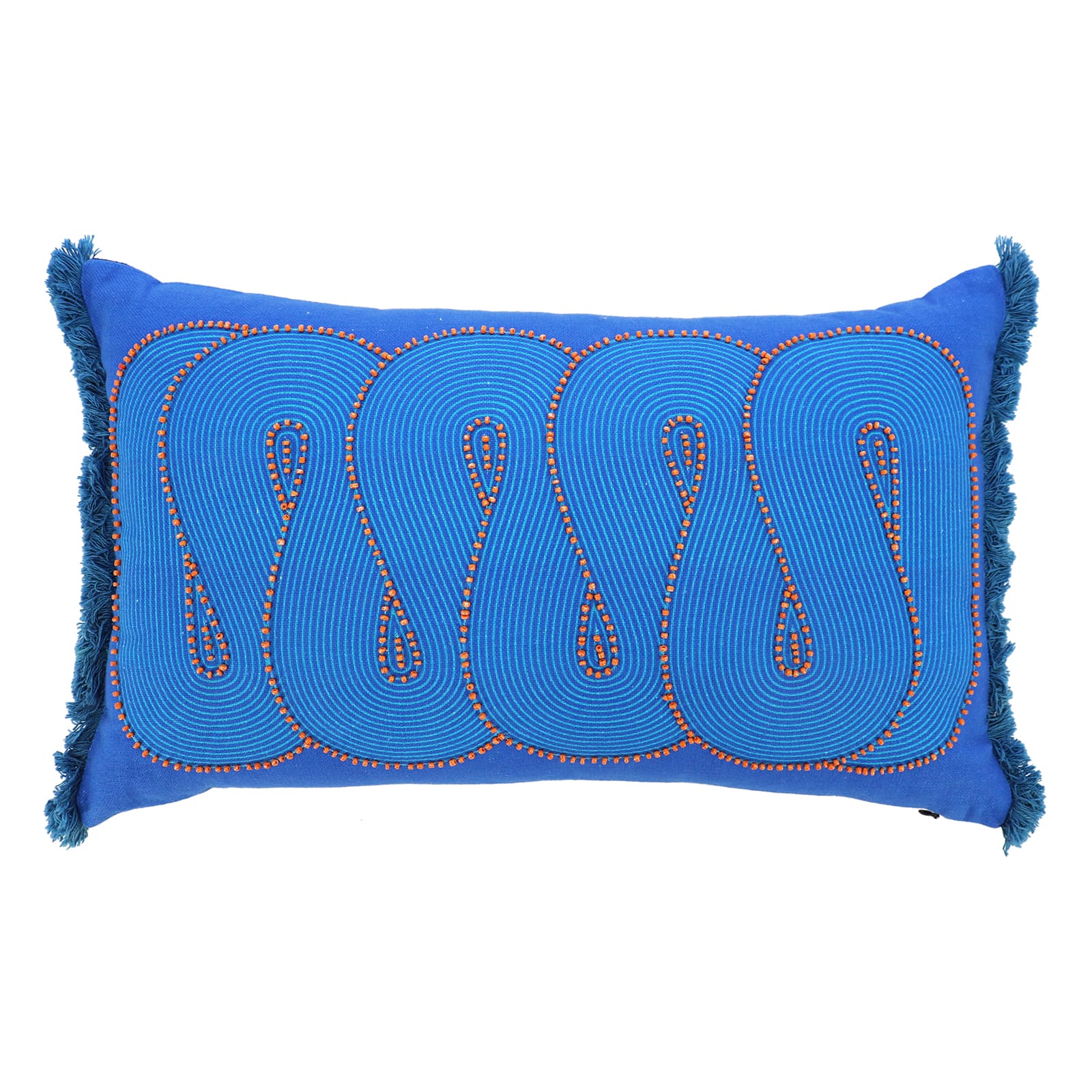 Jonathan Adler x Michaels 12" x 20" Blue Swirl Stripe Pillow
