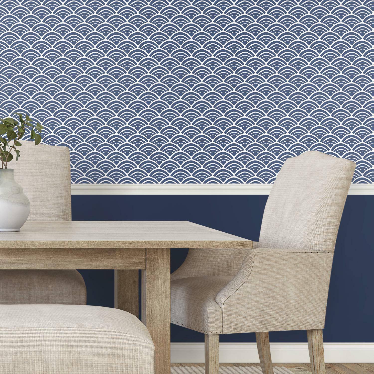 RoomMates Coastal Scallop Peel & Stick Wallpaper