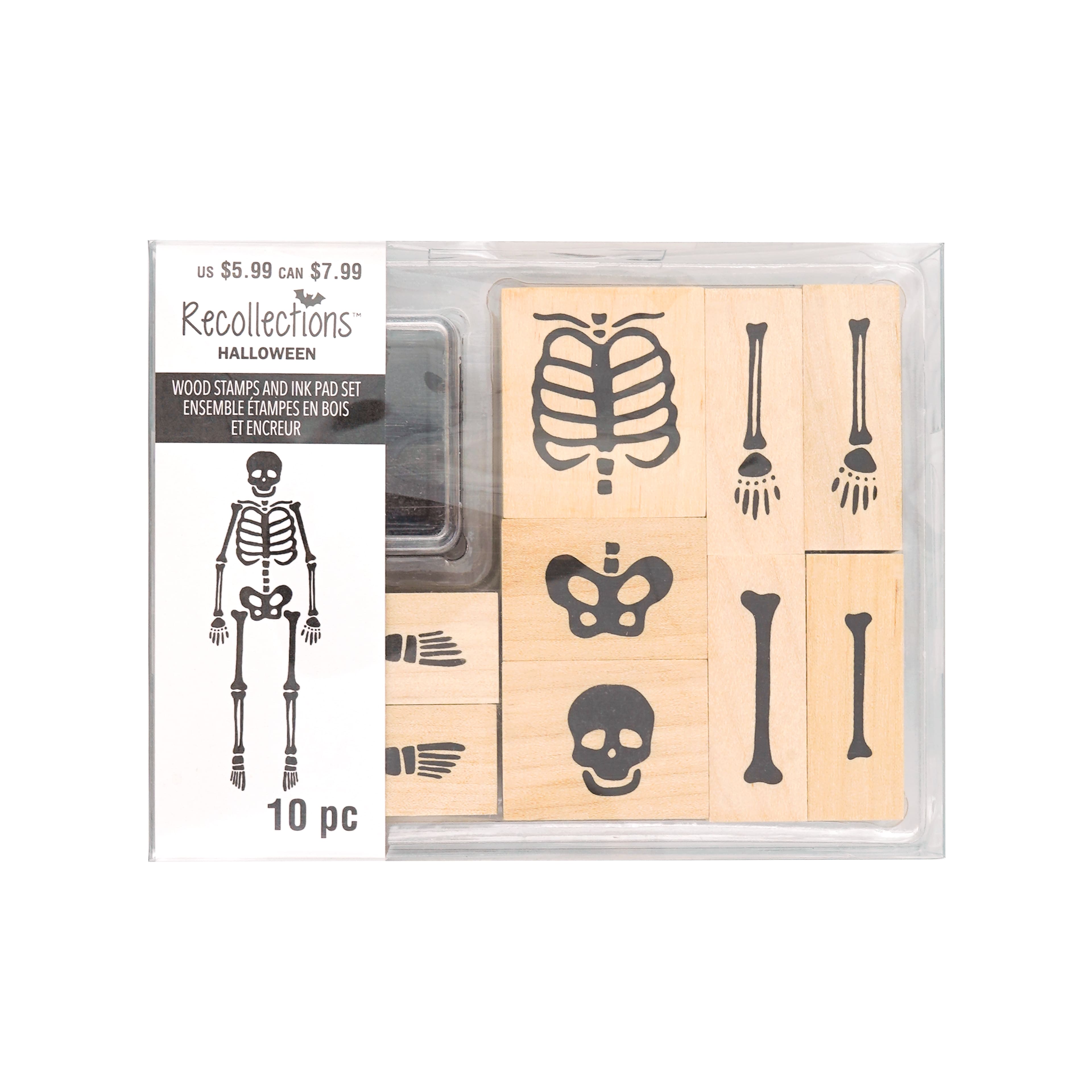 Halloween Skeleton Wood Stamps & Ink Pad Set by Recollections™