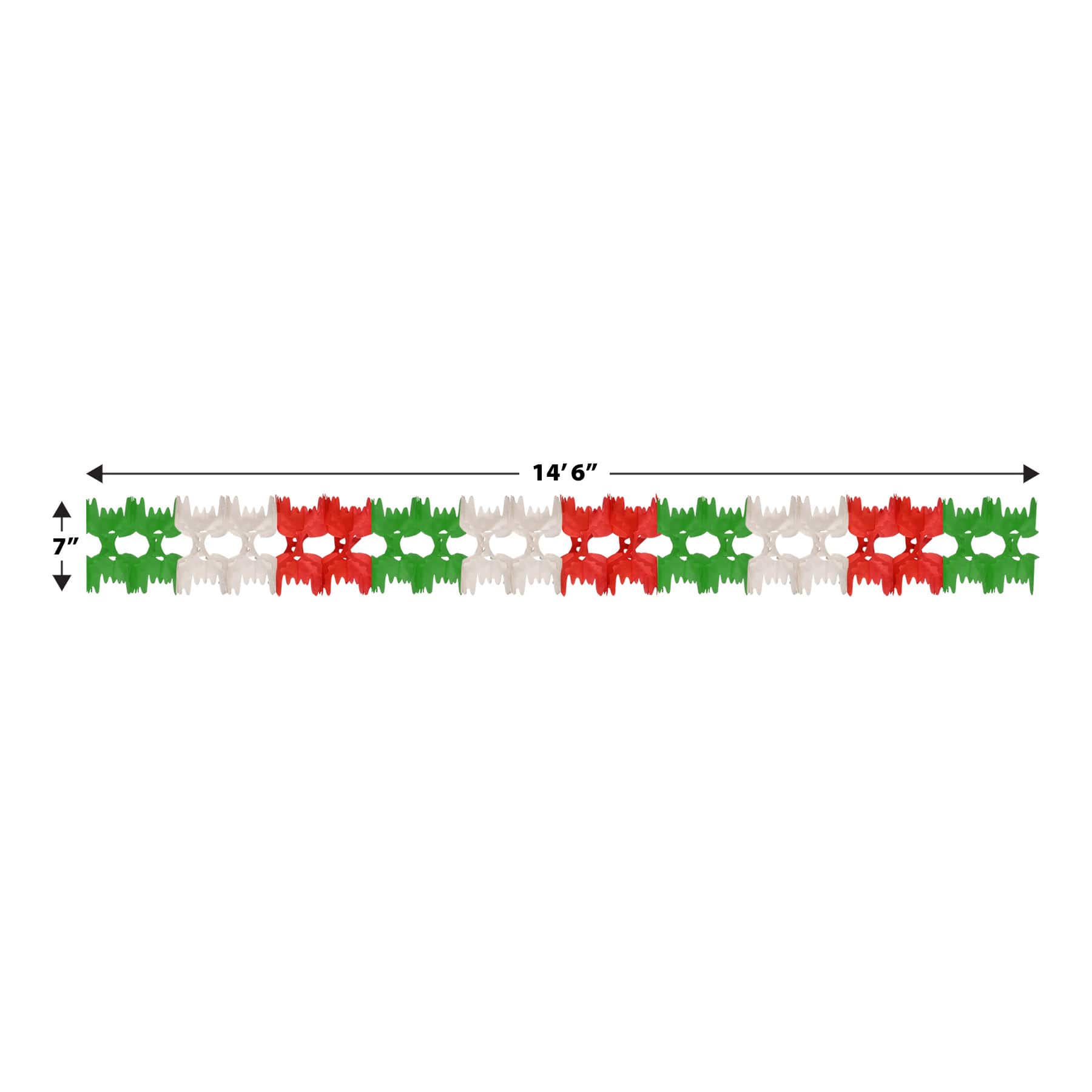Beistle 14.5ft. Red, White & Green Pageant Garlands, 2ct.