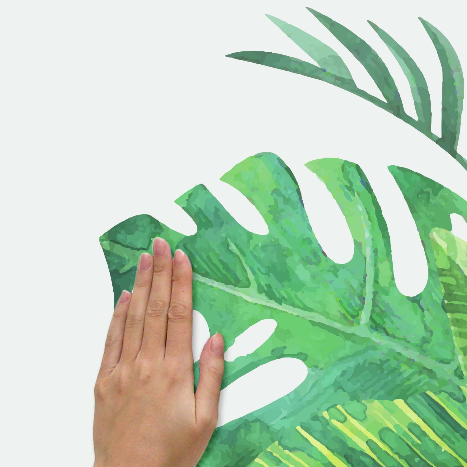 RoomMates Watercolor Tropical Leaves Peel & Stick Giant Decals