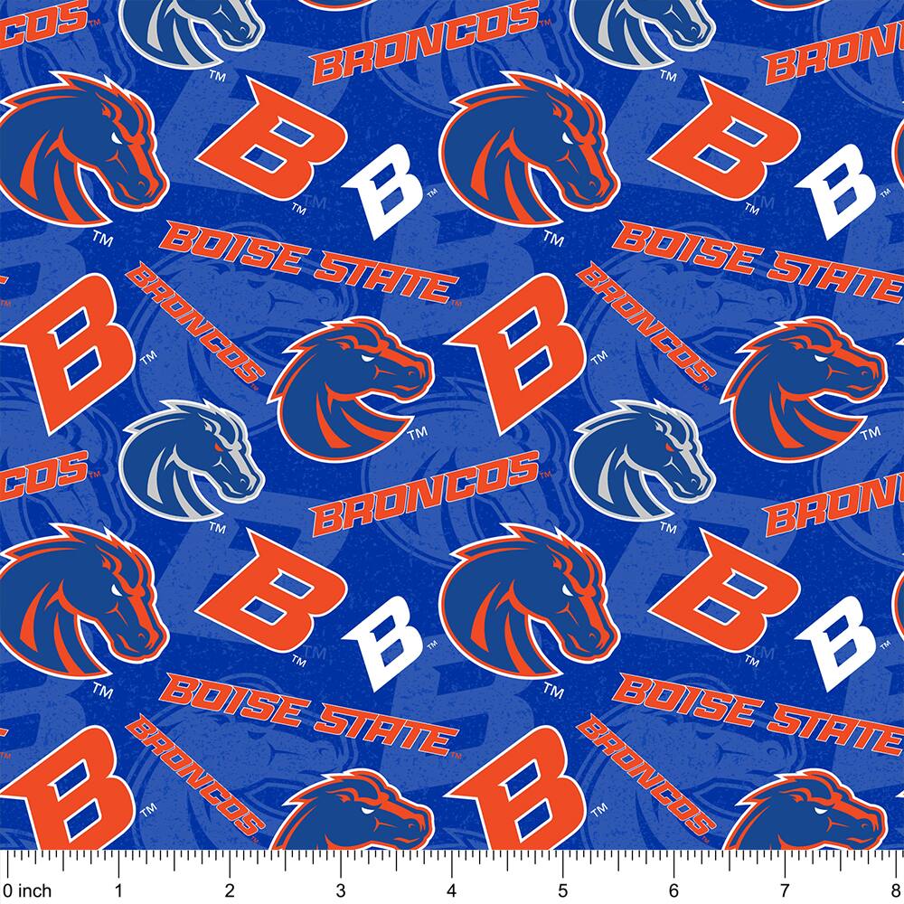 NCAA Boise State University Tone-on-Tone Cotton Fabric
