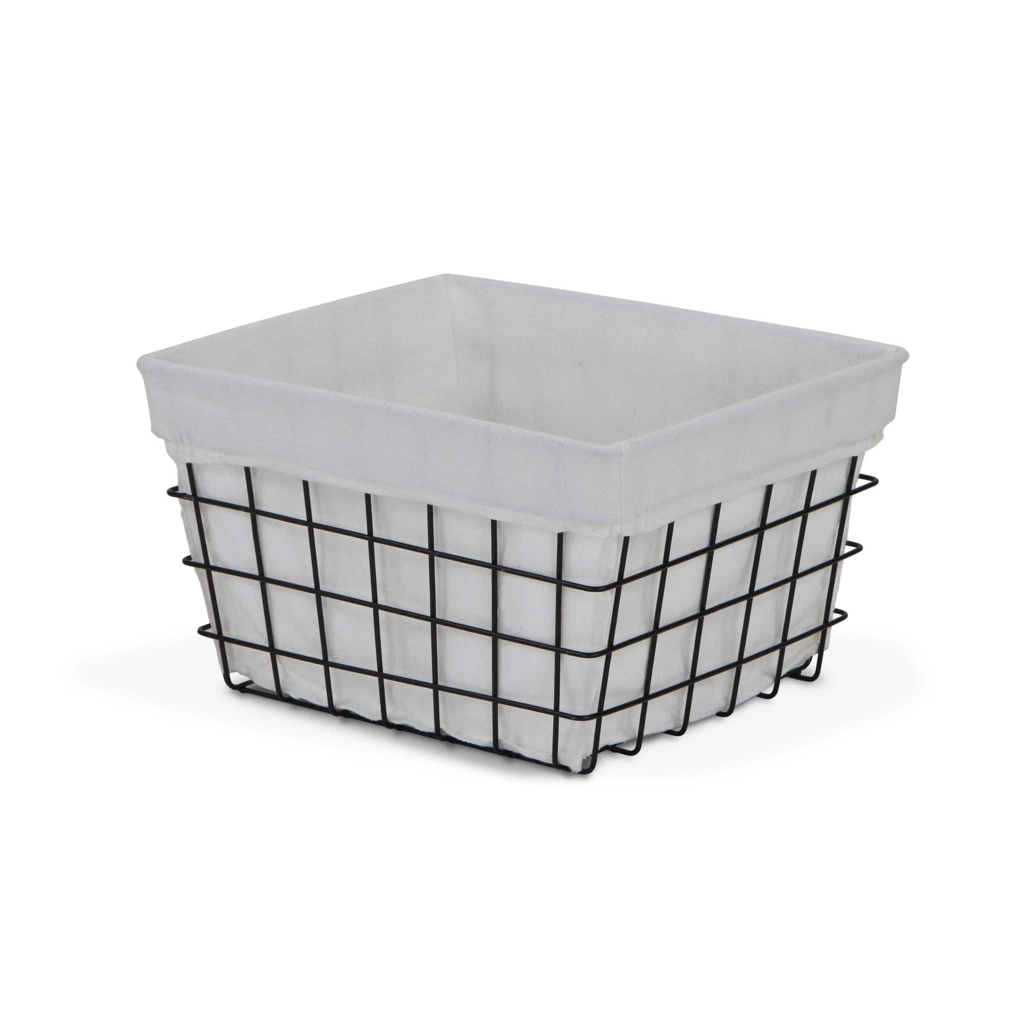 HomeRoots 13" Black & White Basket