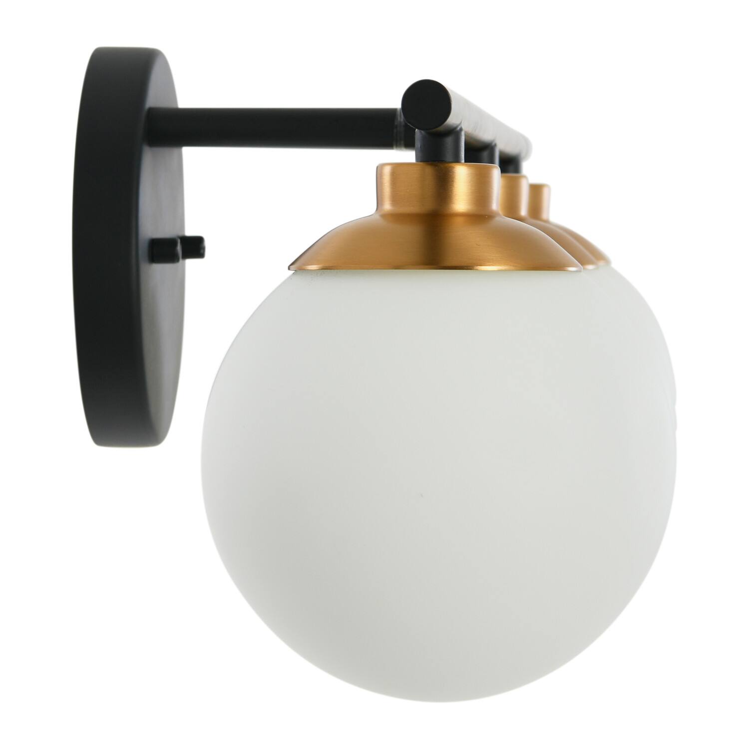 Hello Honey® Robert Stevenson Lighting Lorne Metal & Frosted Glass 3-Light Vanity