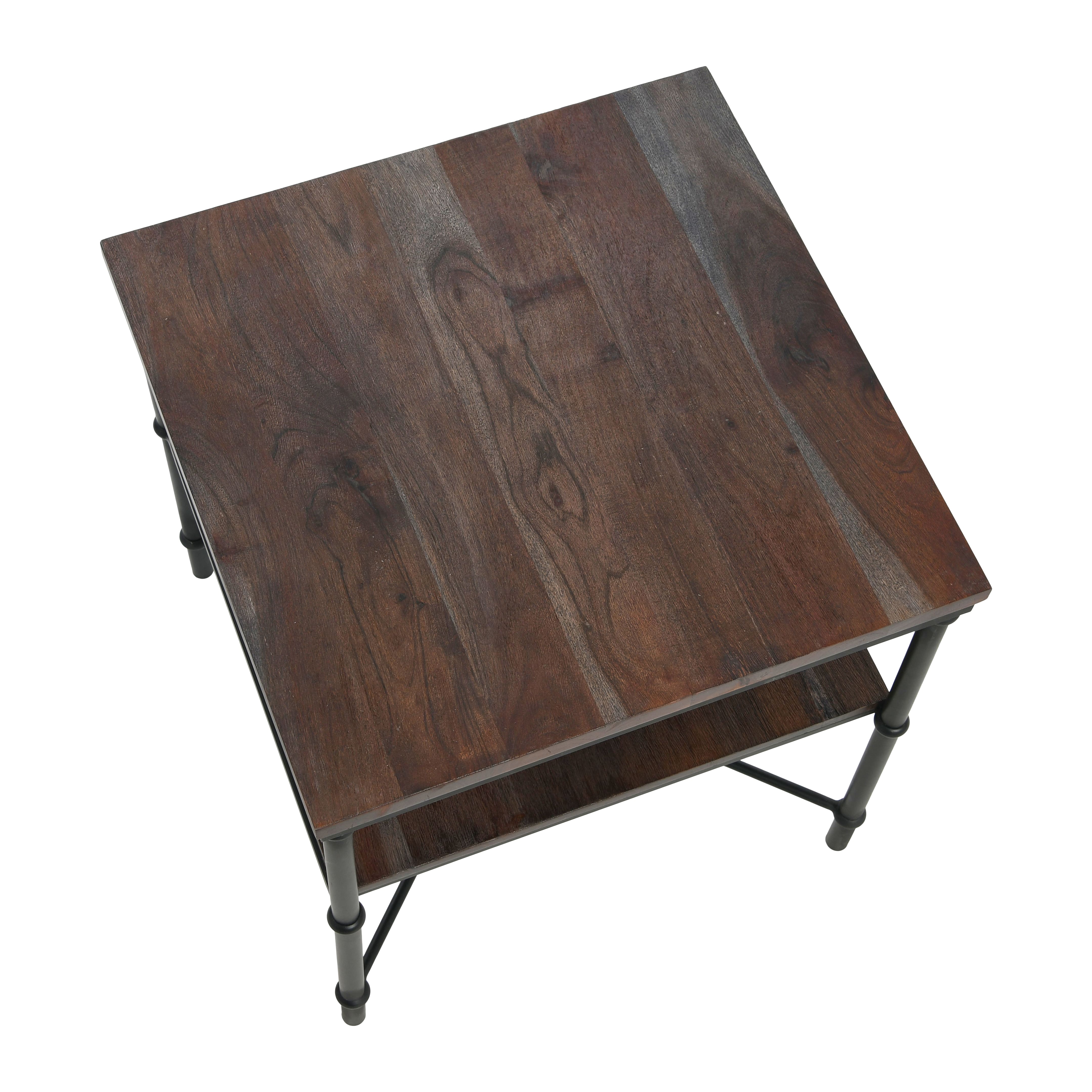 Hello Honey® 24" Saratoga Rustic Wood & Metal End Table