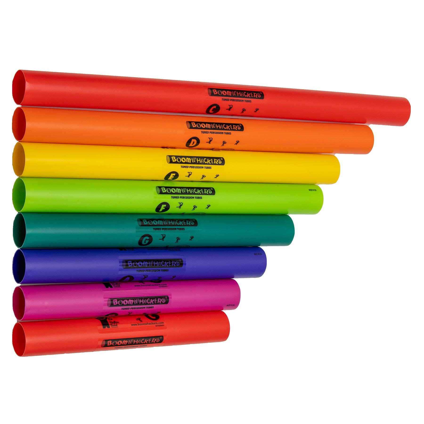 Rhythm Band Instruments Boomwhackers Percussion Tubes Set, 8ct.