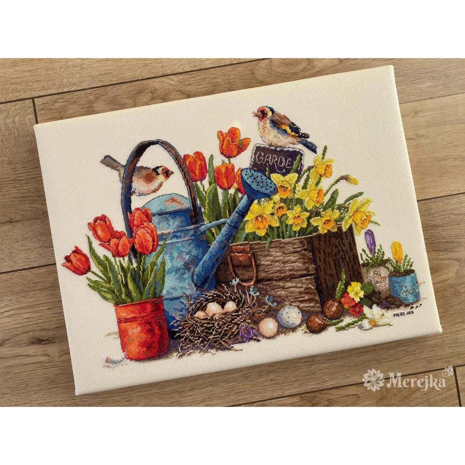 Merejka® Spring Garden Counted Cross Stitch Kit