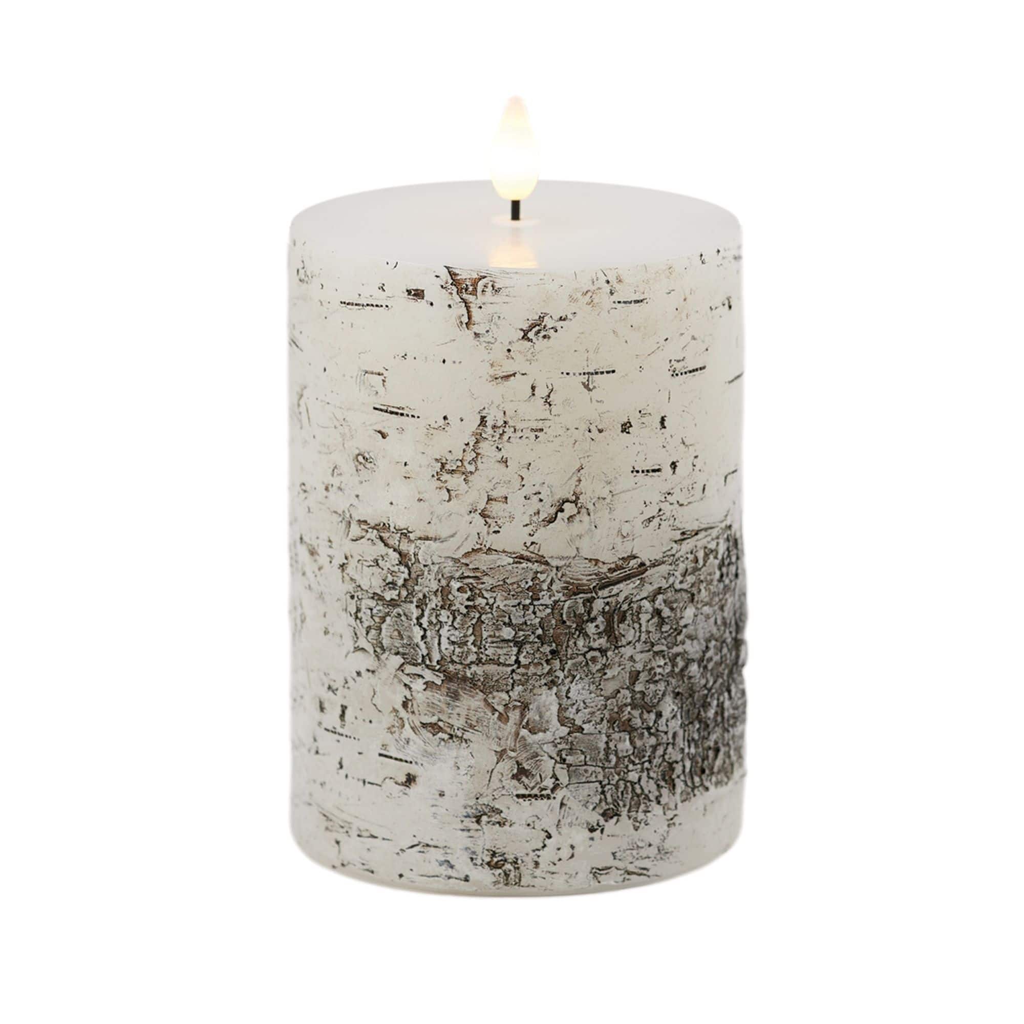 FIA WICK Birch Design Pillar Candles, 2ct.