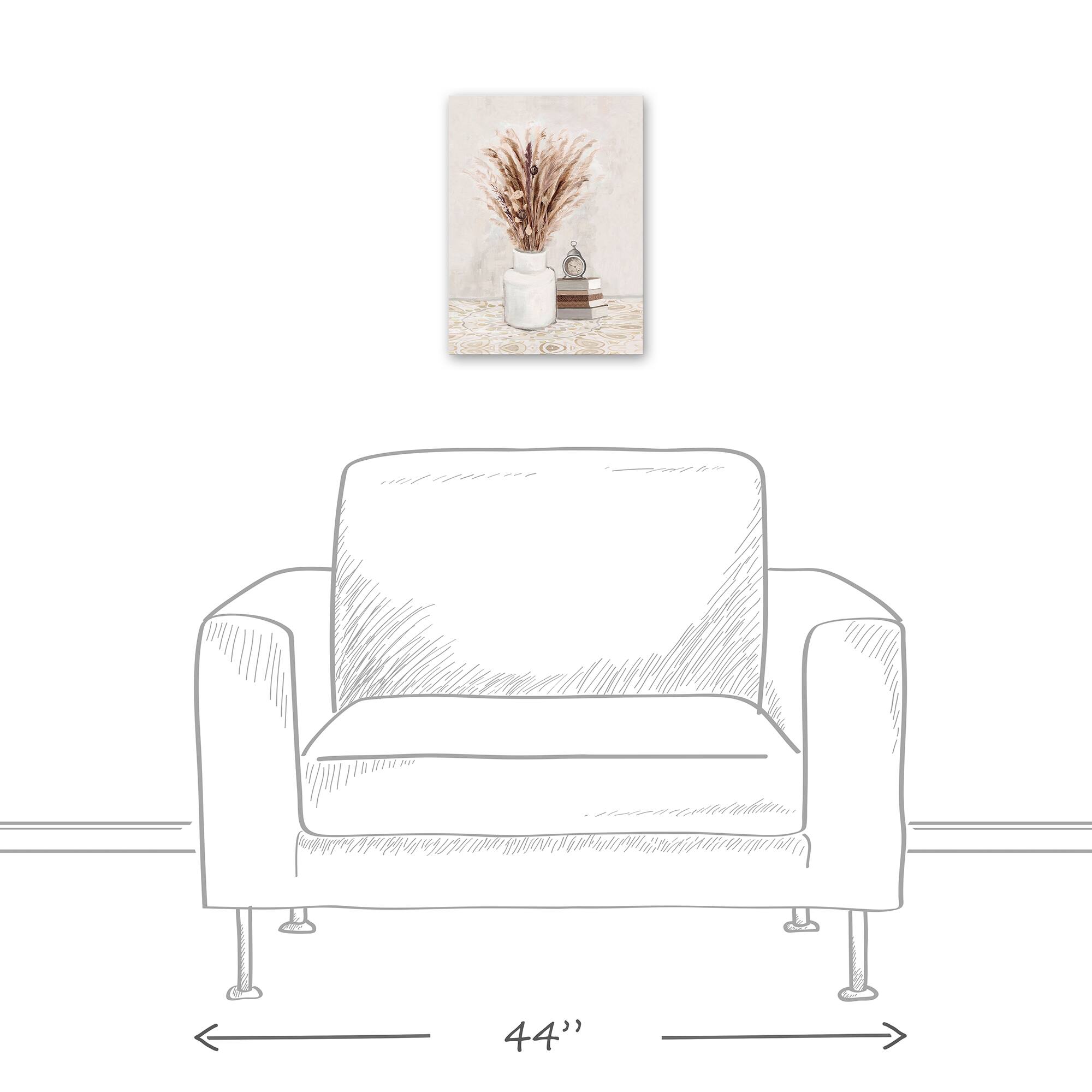 Grass In Vase 12" x 16" Canvas Wall Art