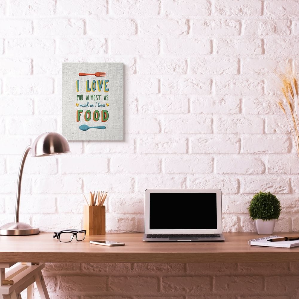 Stupell Industries I Love Food Canvas Wall Art
