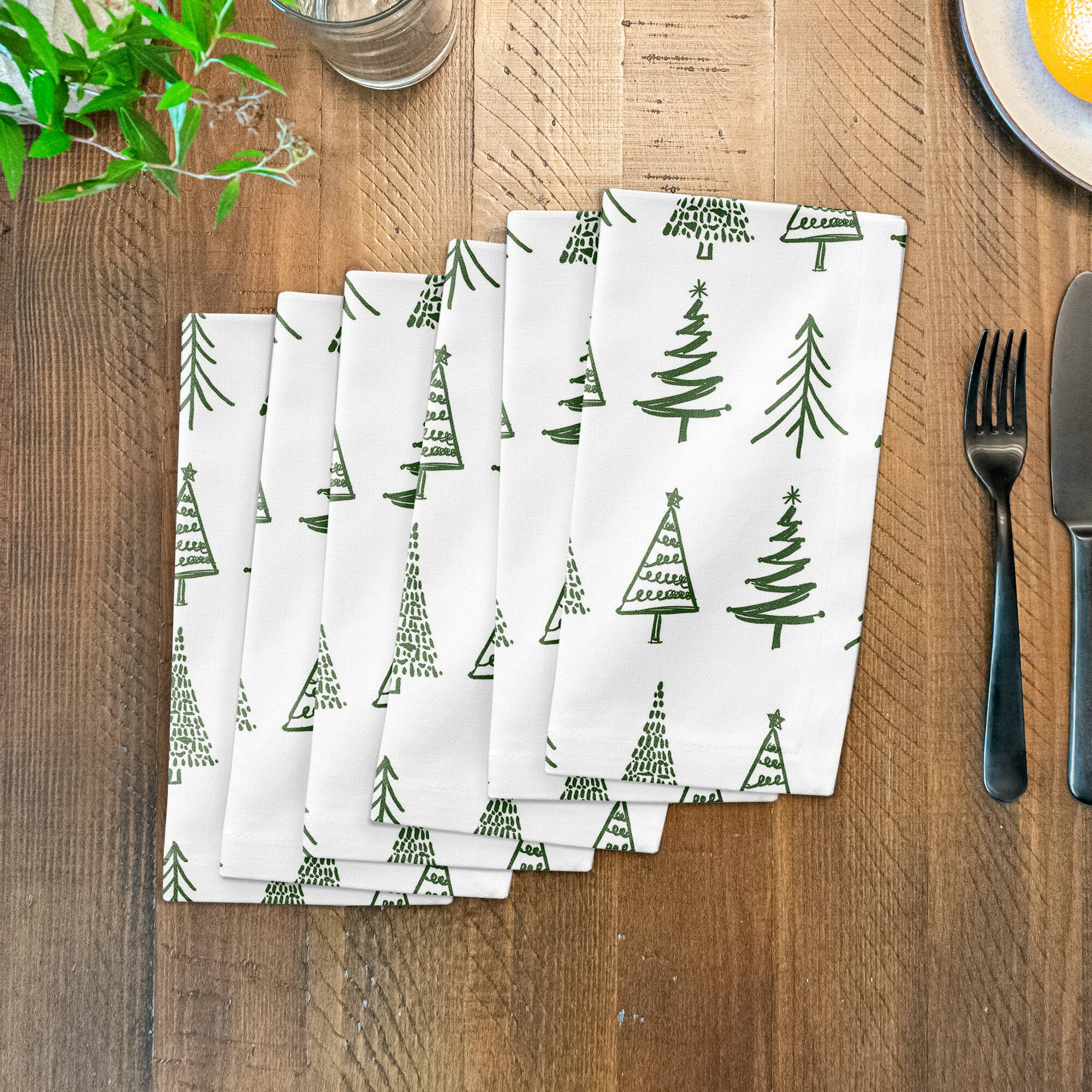 Doodle Tree 10x10 Cotton Twill Napkin