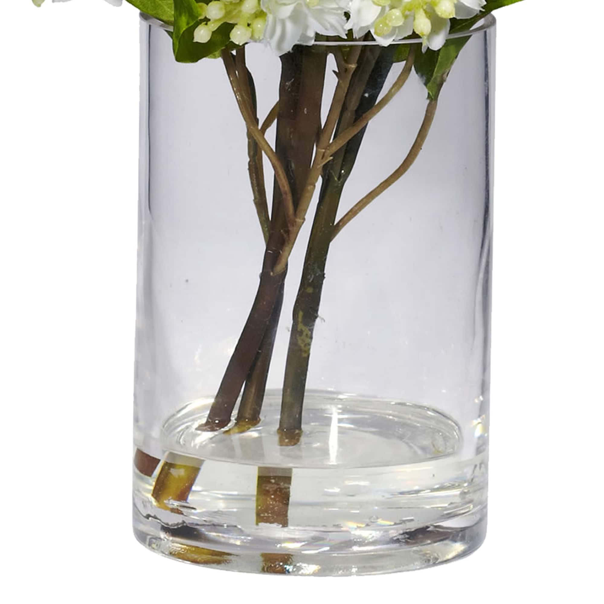 15" Lilac Arrangement in Glass Vase