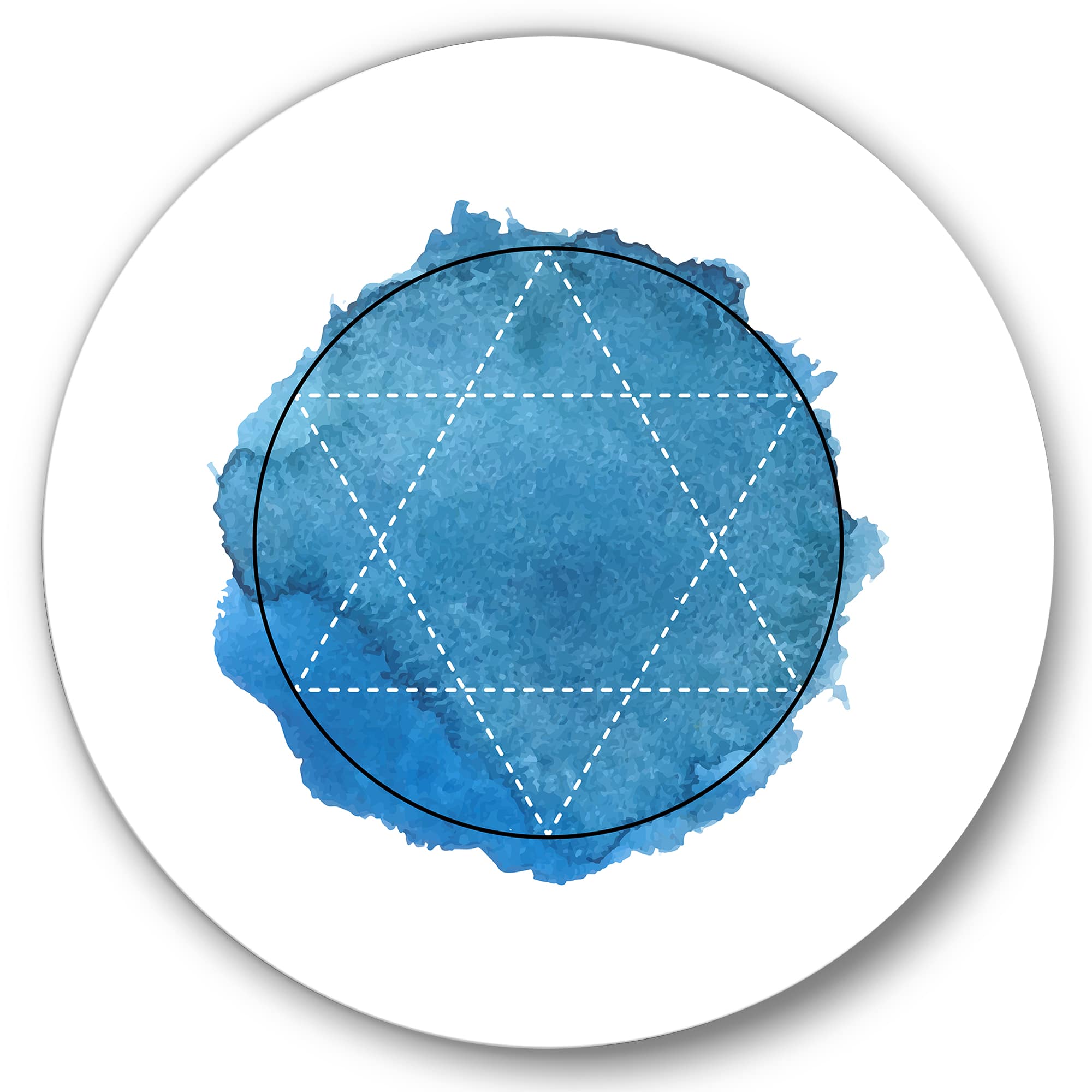 Designart - Symbol of Alchemy and Sacred Geometry III - Bohemian & Eclectic Metal Circle Wall Art