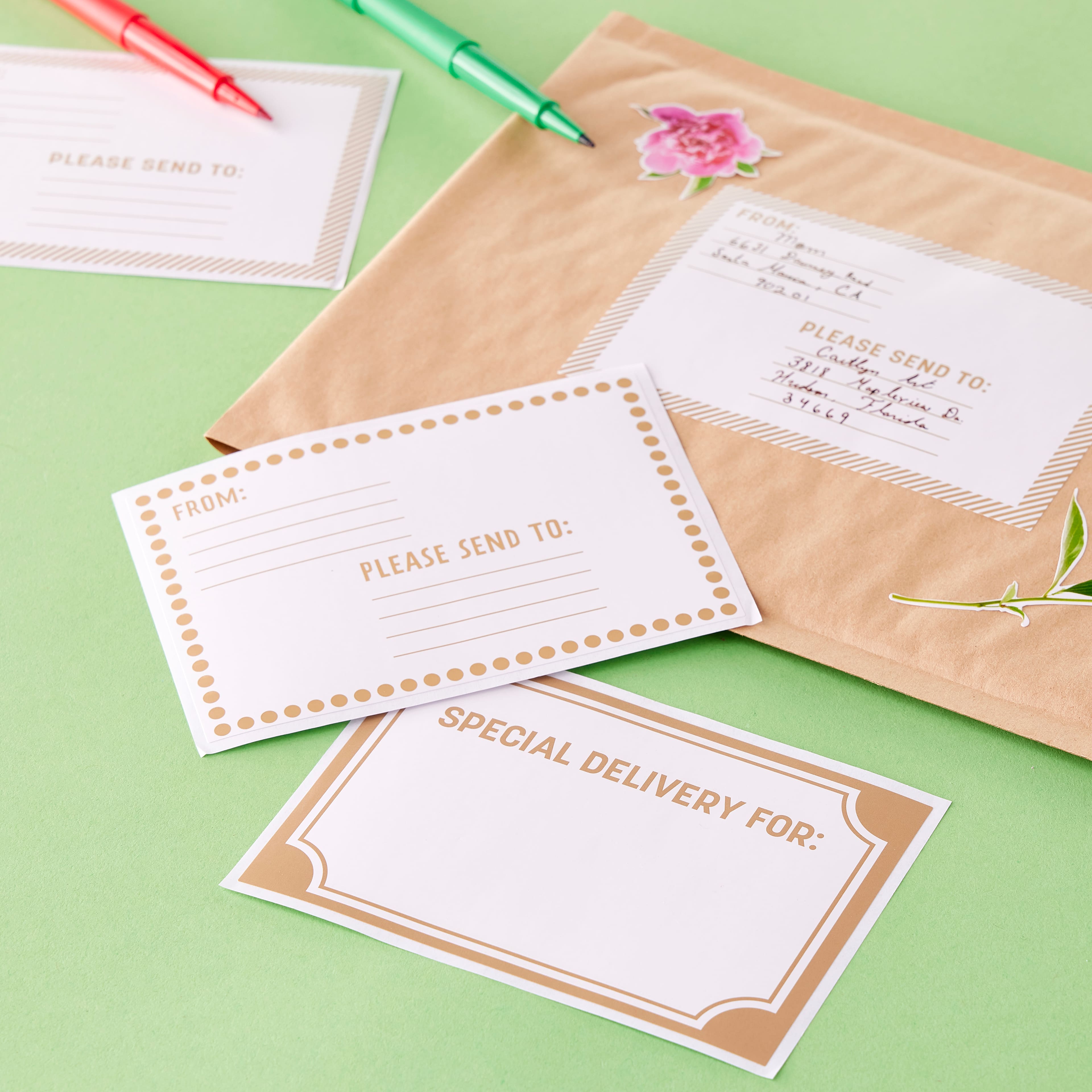 Kraft & White Address Labels by Celebrate It™