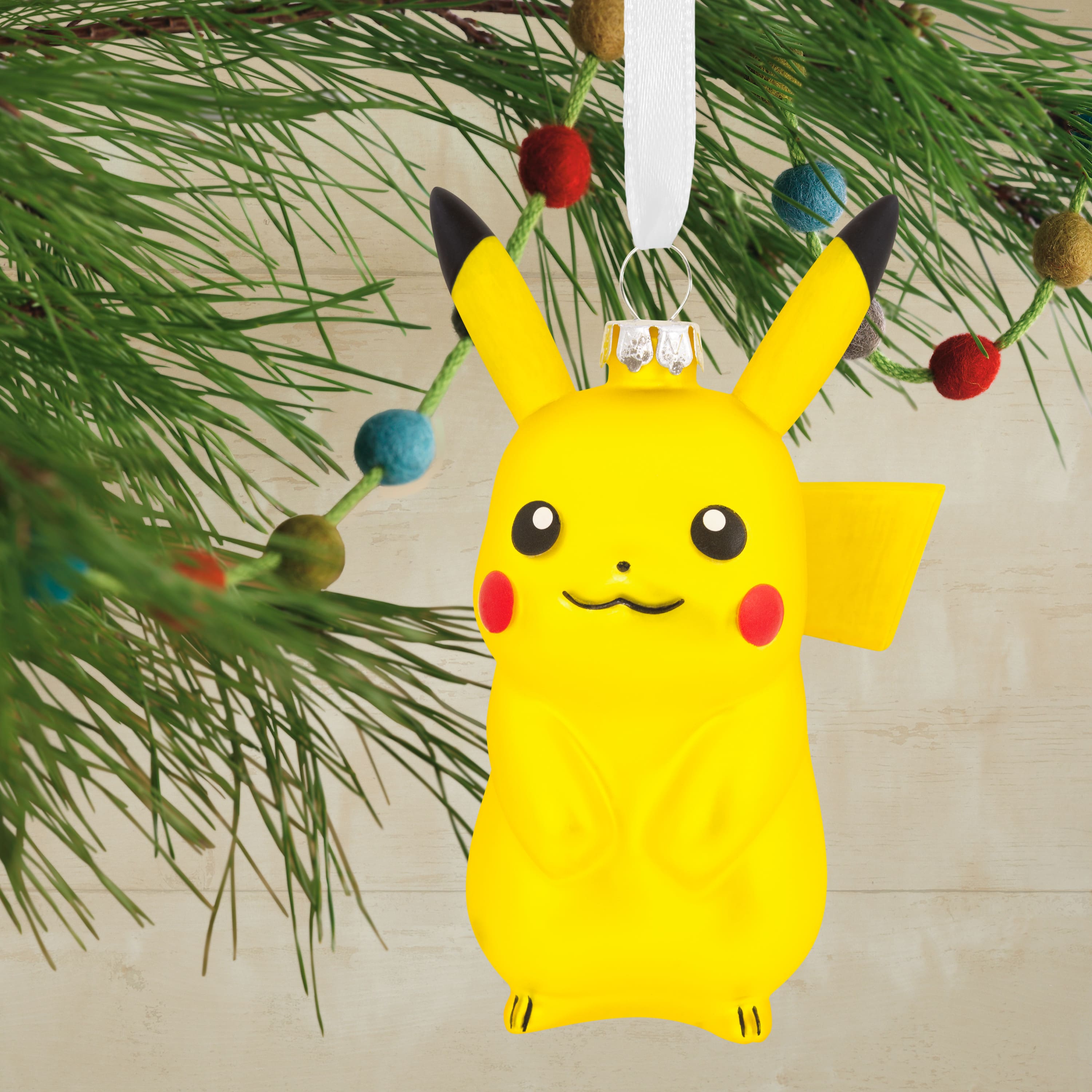 Hallmark Pikachu Glass Ornament