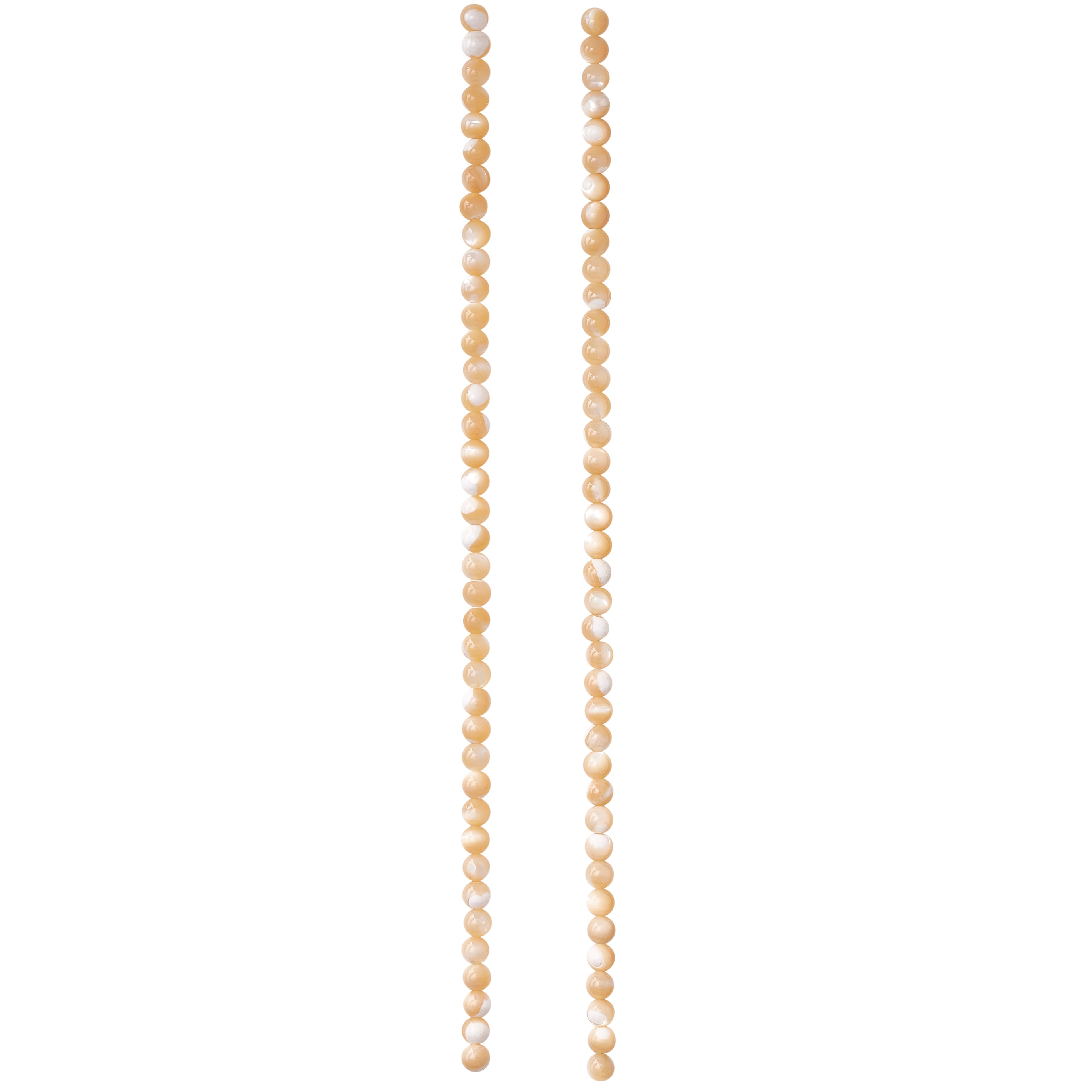 12 Pack: Natural Amber Mother of Pearl Beads, 4mm by Bead Landing™