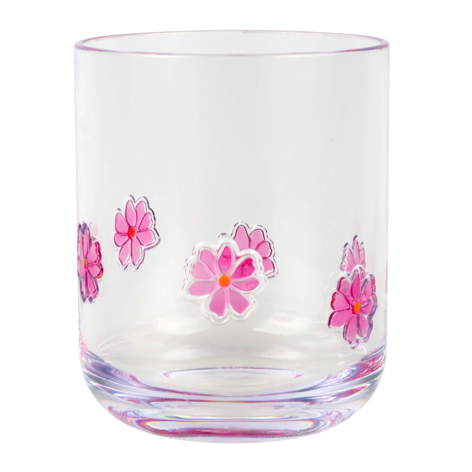Next Chapter 14oz. Pink Flowers Plastic Cup by Celebrate It™