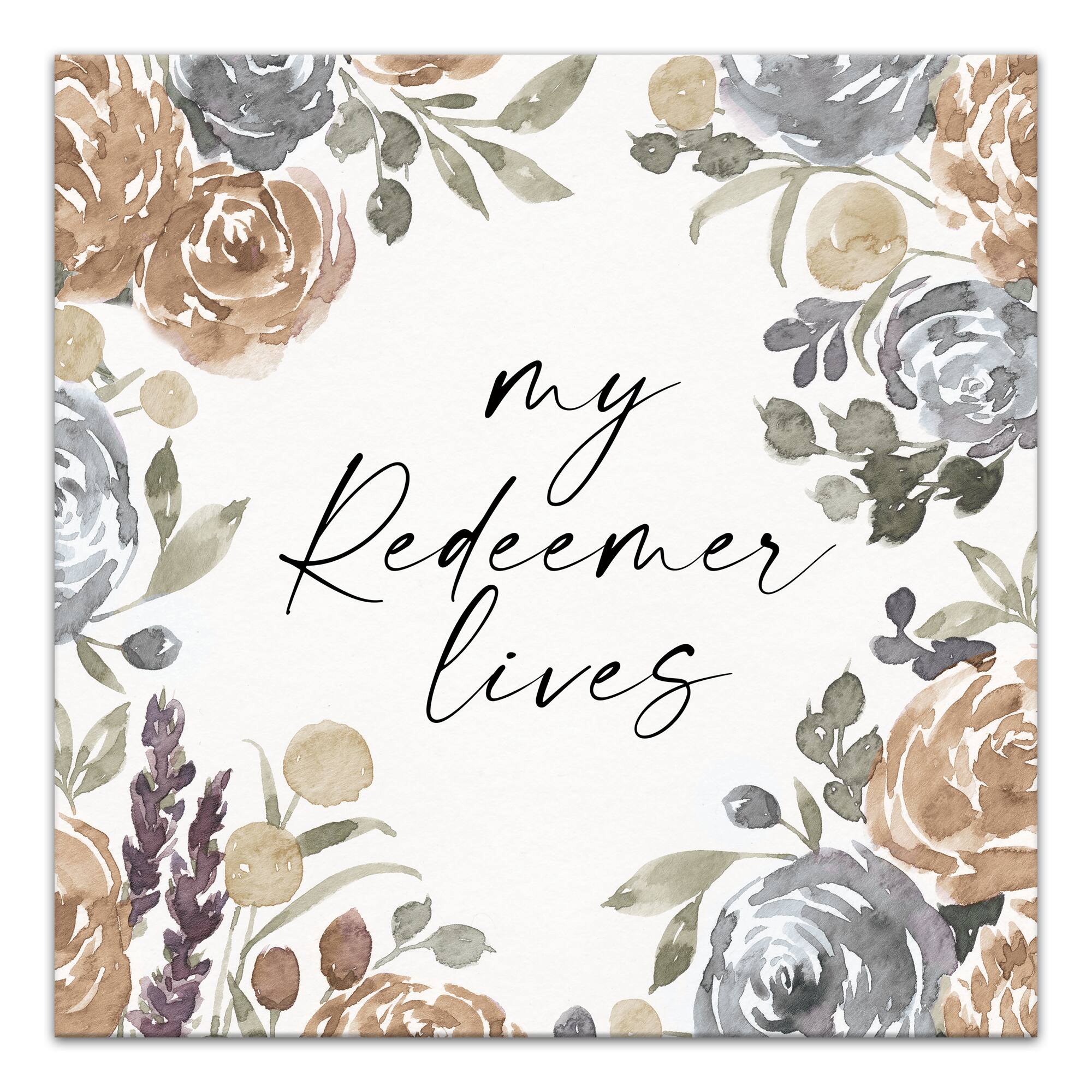 My Redeemer Lives Canvas Wall Art