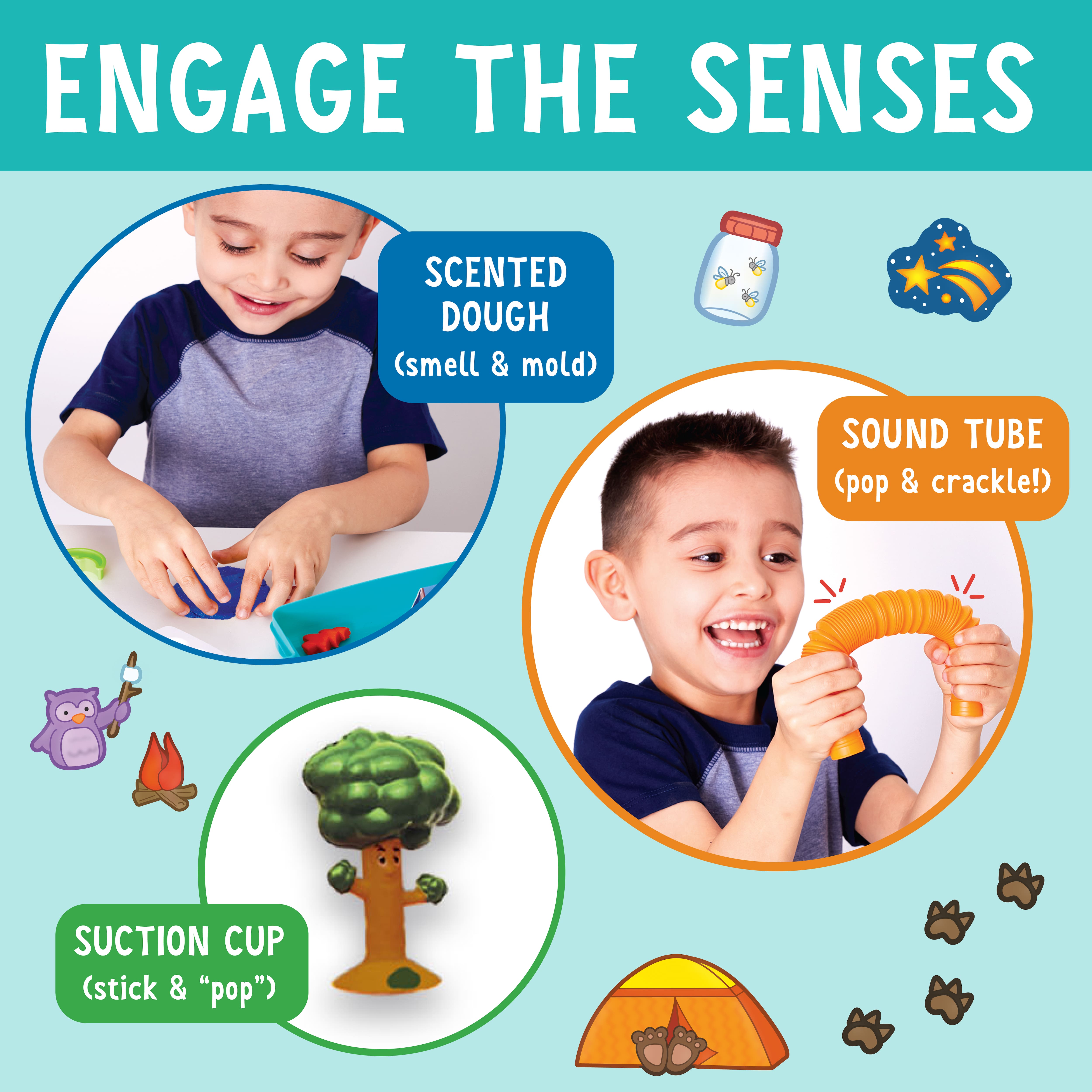 Trousse de jeu sensoriel de voyage sur le thème du camping de Creativity for Kids