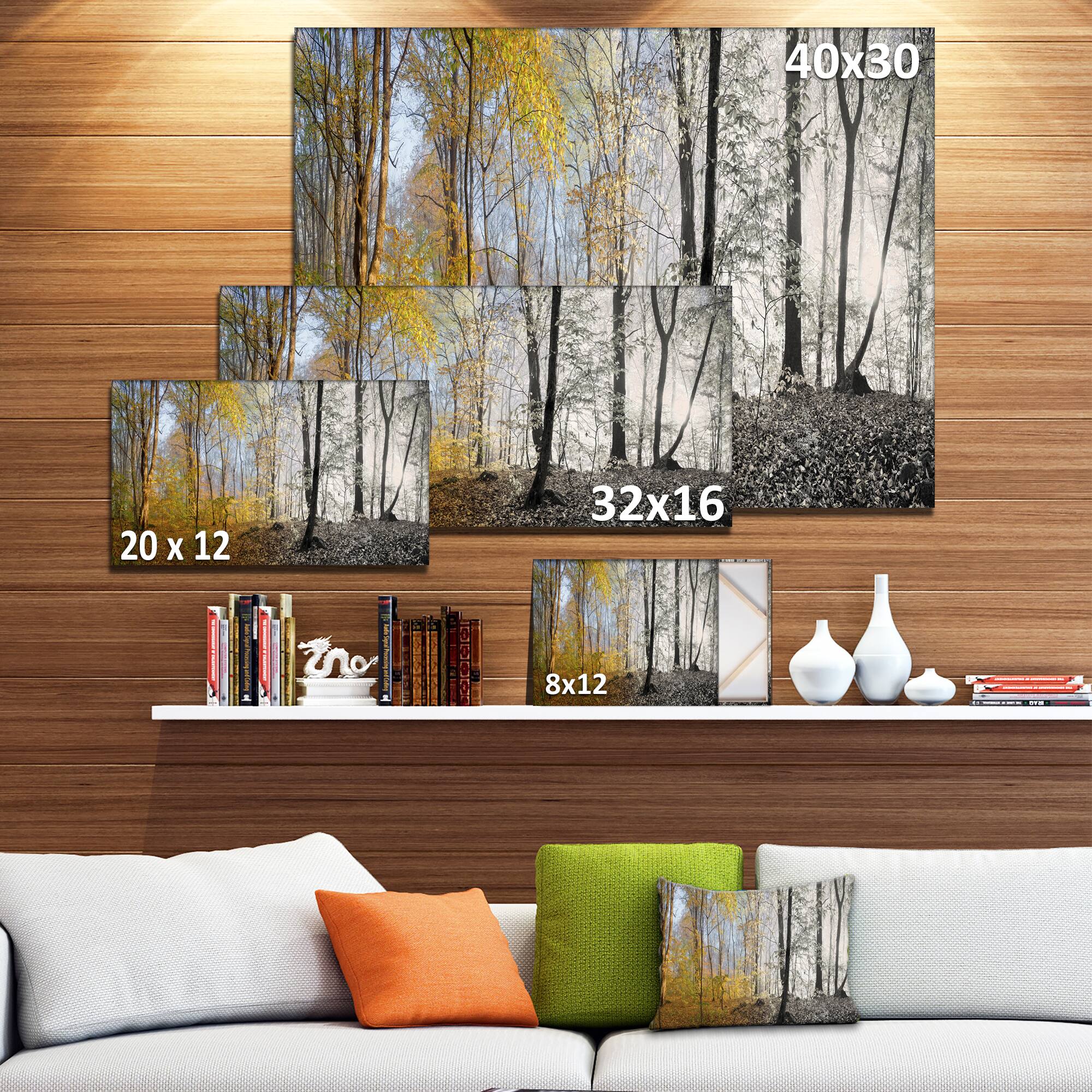 Designart - Yellow Morning in Forest Panorama