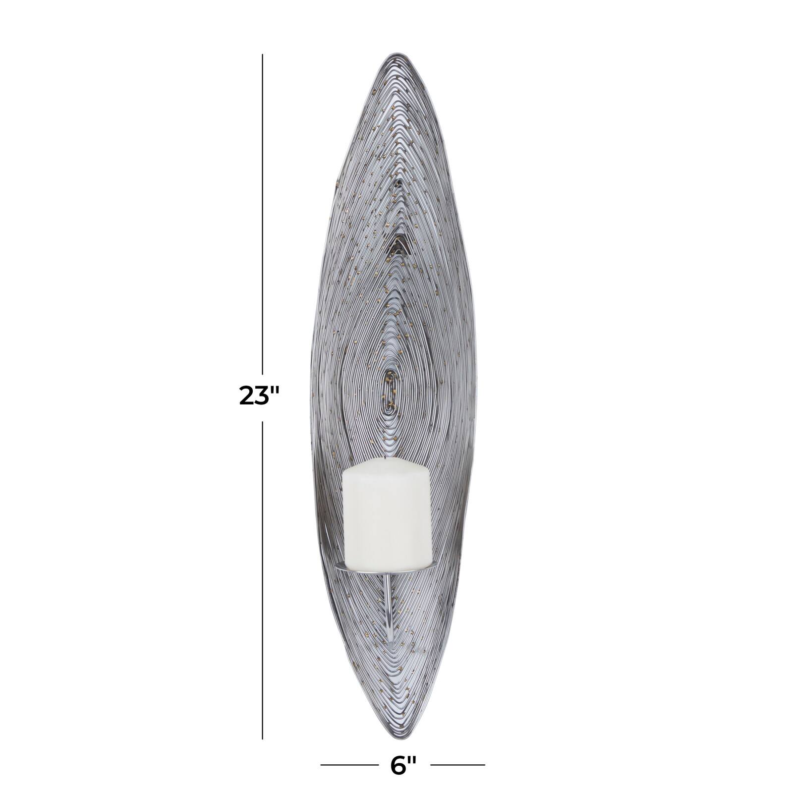 CosmoLiving by Cosmopolitan 23" Silver Contemporary Wall Sconce
