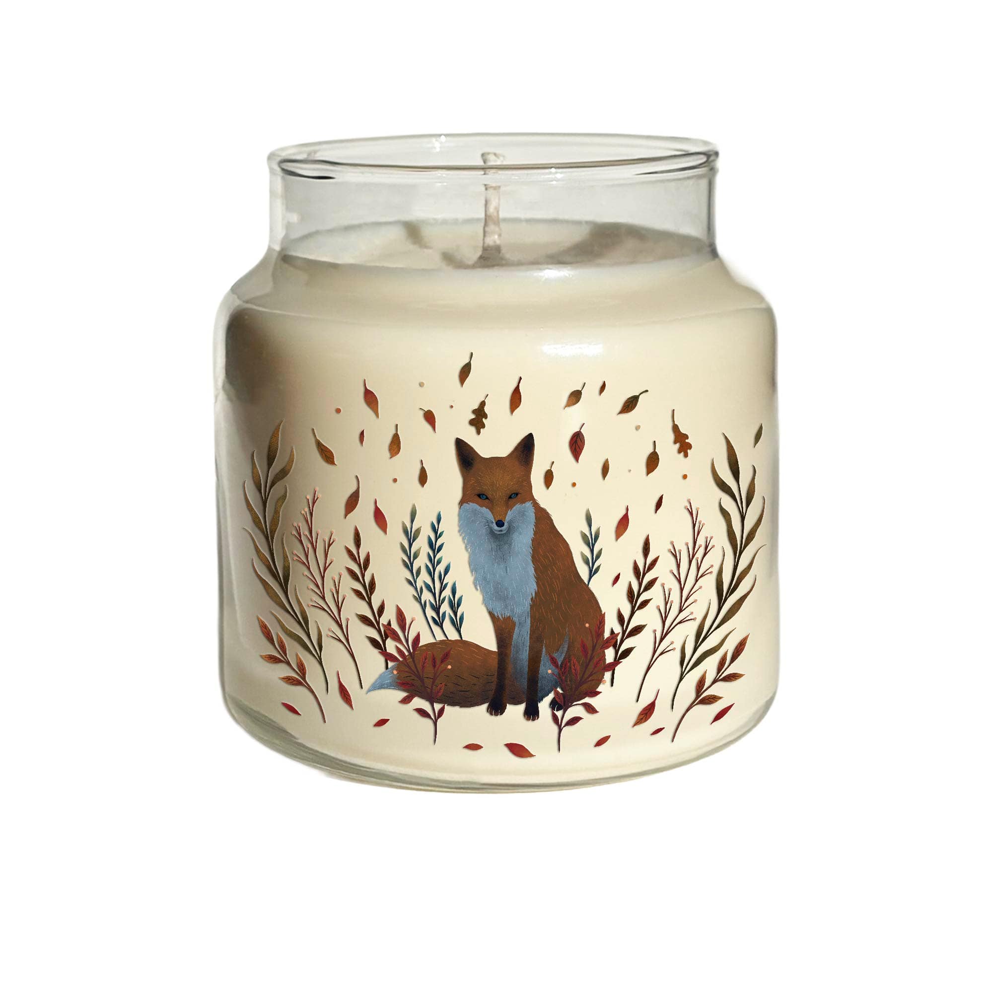 Courtside Market® 18oz. Autumn Fox Apple & Cedarwood Soy Wax Candle with Wooden Lid