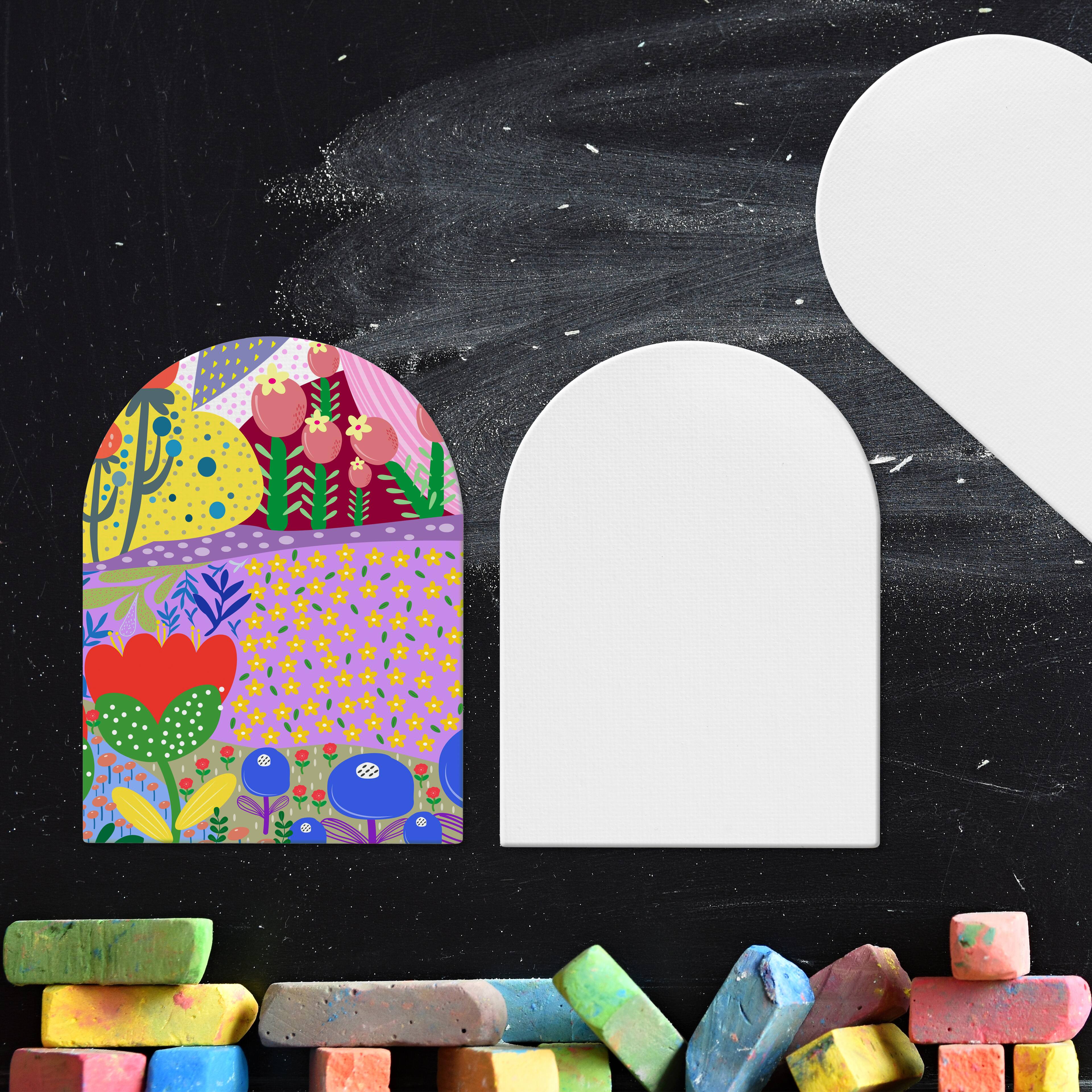 5 Pack 4" Shaped Magnetic Canvas Panels by Craft Smart™