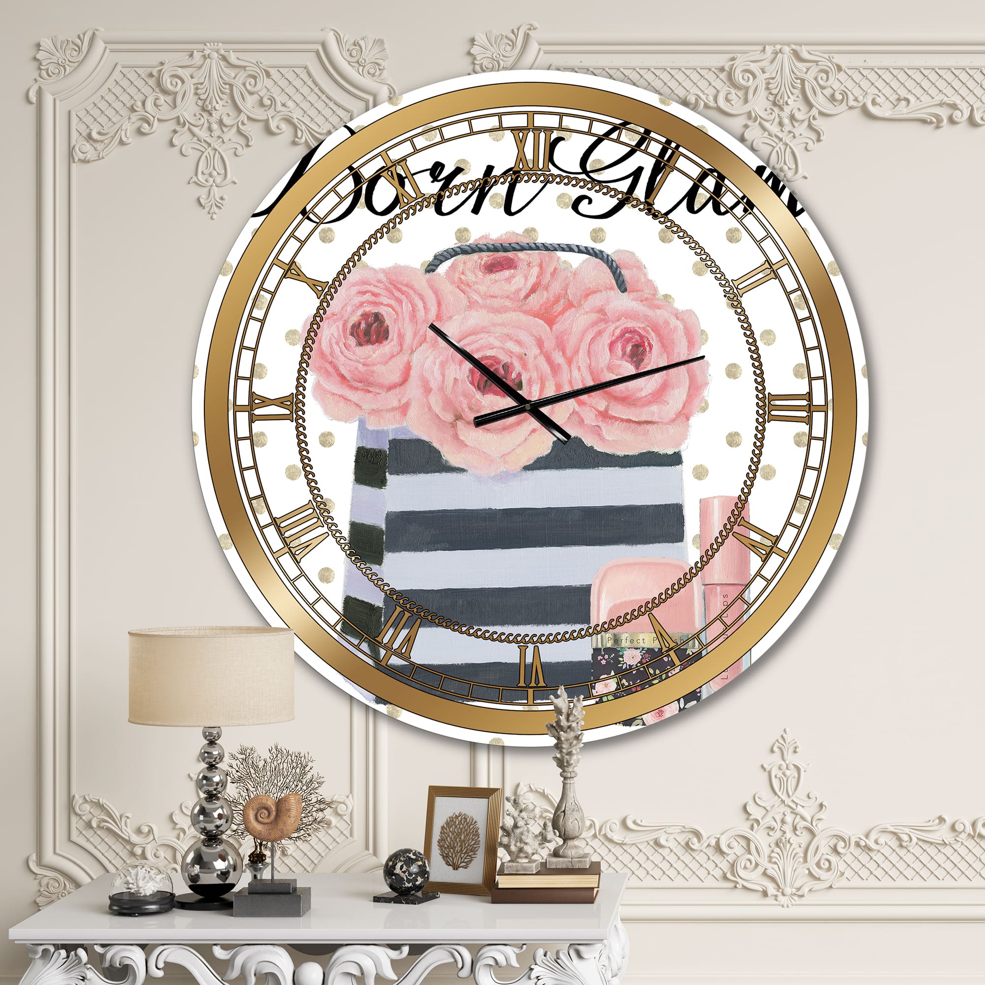 Designart 'Simply Splendid Ii Glam Wall Clock