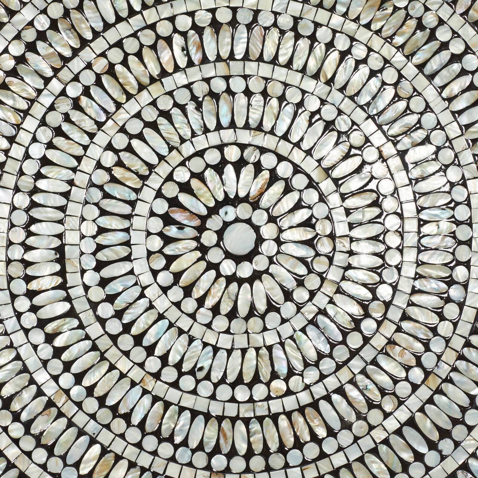 Tan Coastal Ornamental Mother of Pearl Wall Decor, 27" x 27"
