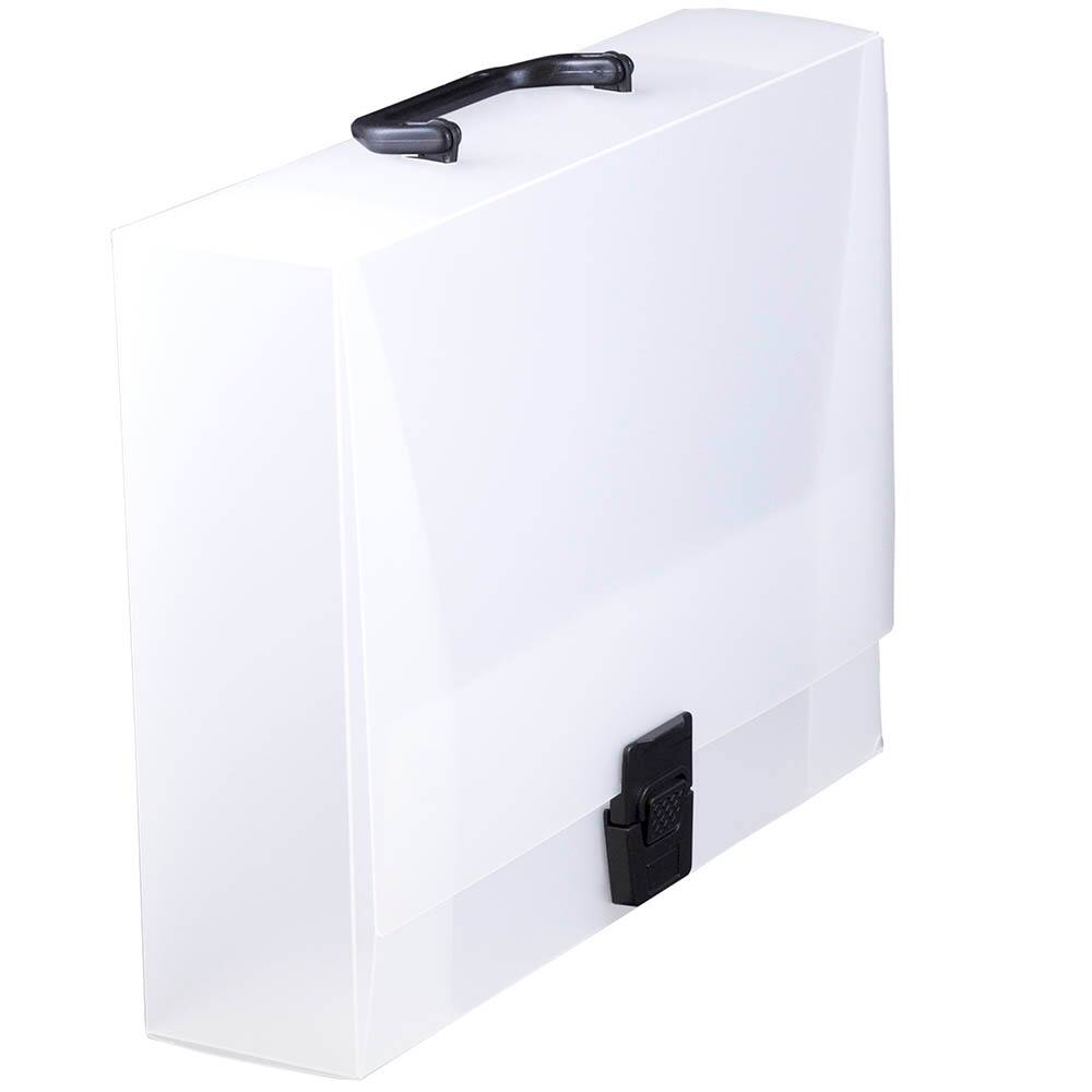 JAM Paper Clear 12.75" x 9.5" Plastic Portfolio Briefcase