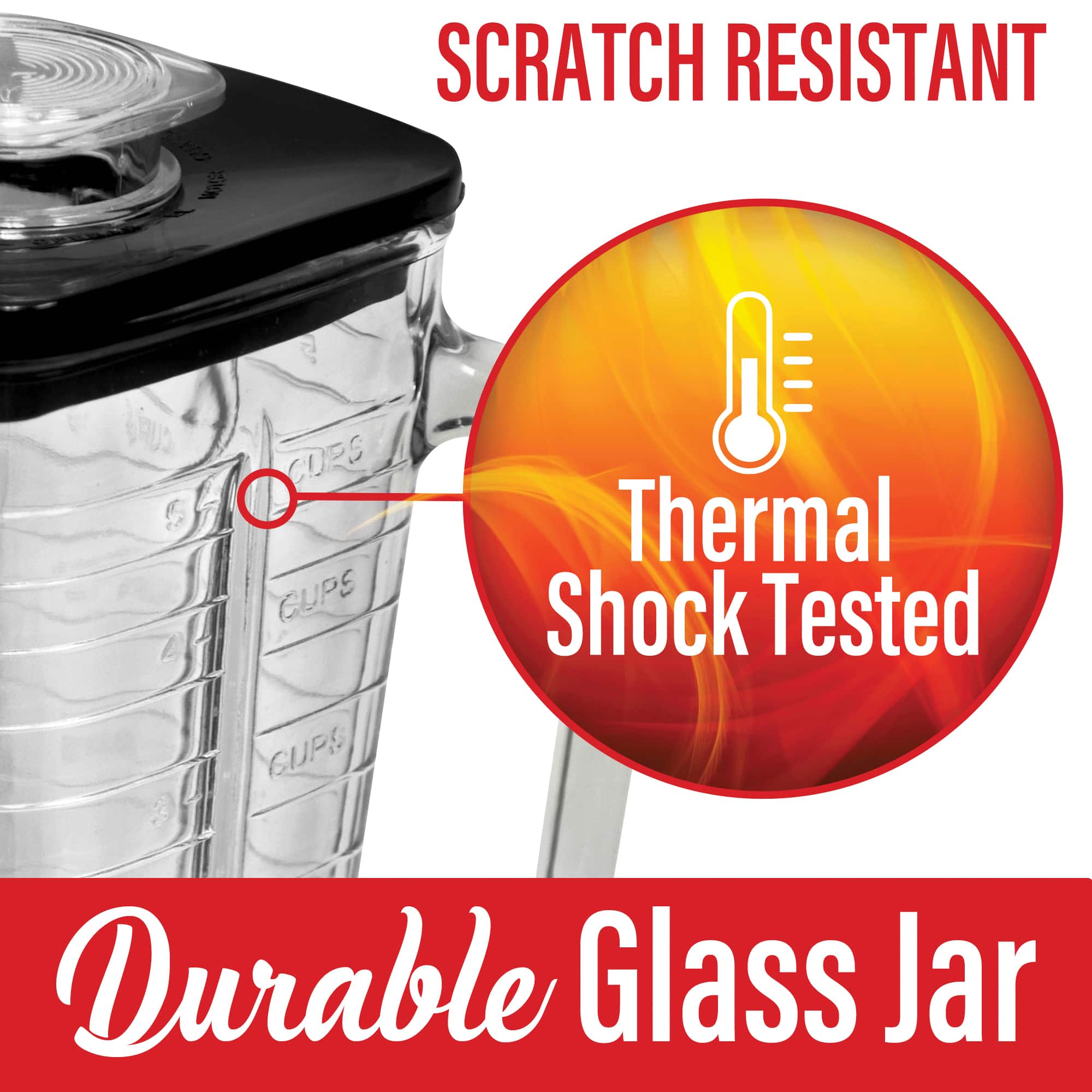 Brentwood 42oz. 6-Piece Oster P-OST722 Blender Glass Jar Replacement Set